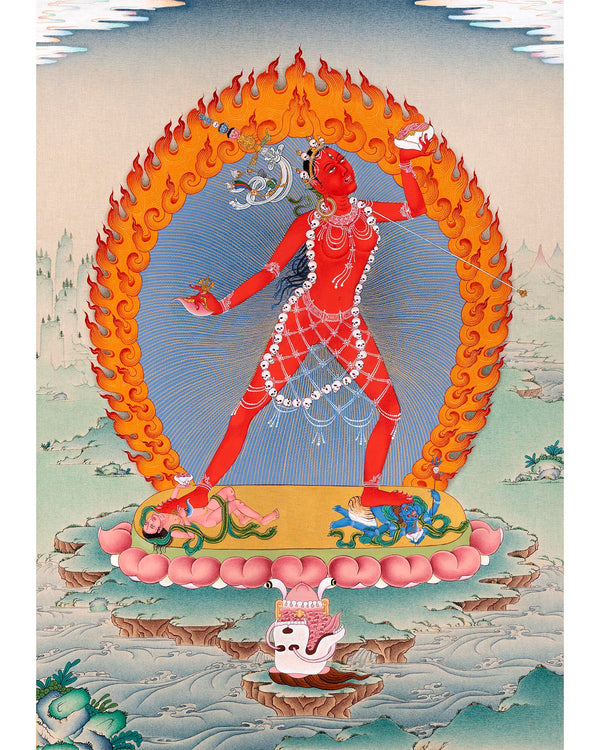 Vajrayogini Thangka | Wrathful Dakini | Female Yidam