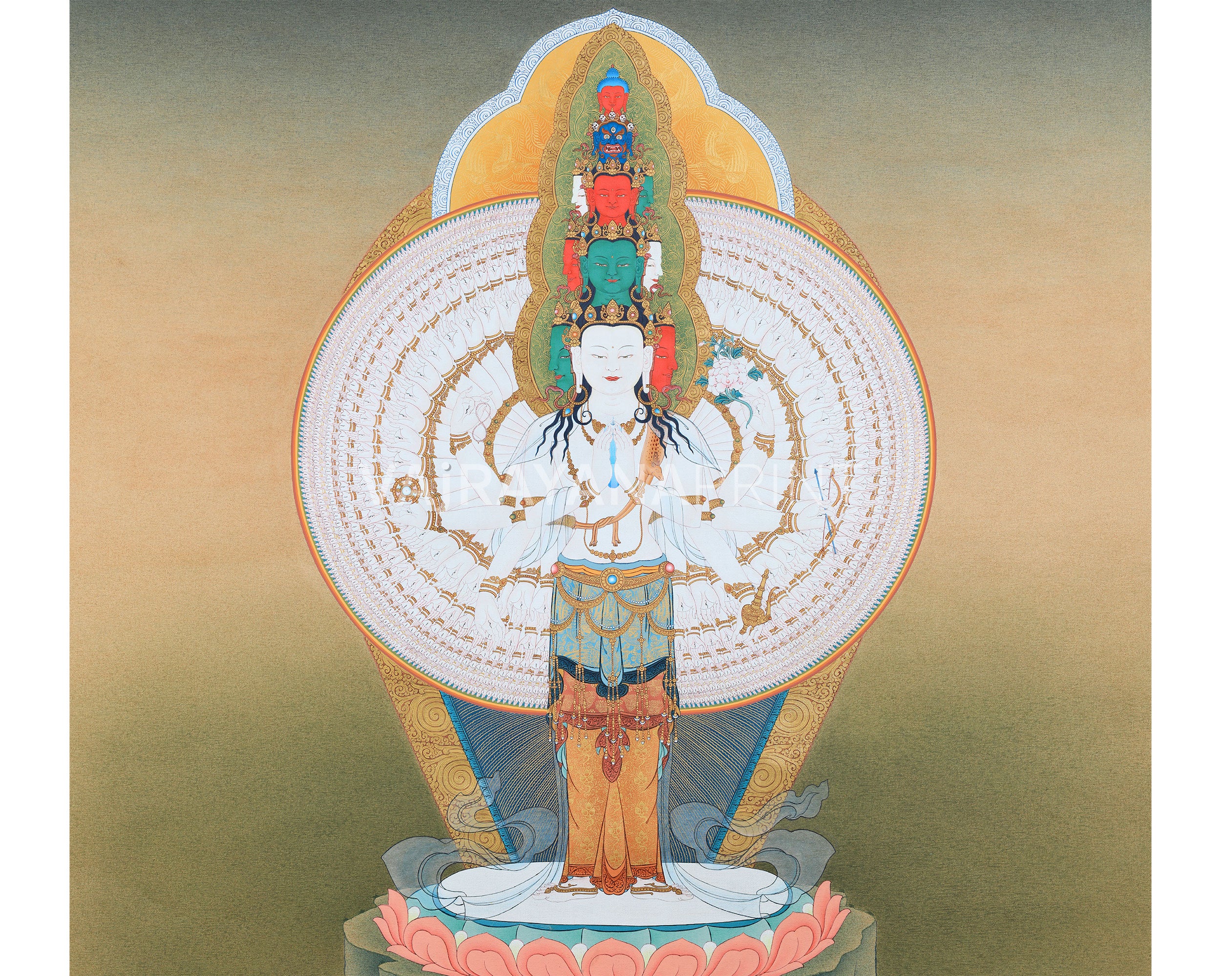 A Sacred High-Quality 1000-Armed Chenrezig Print | Symbol of Mercy and Compassion