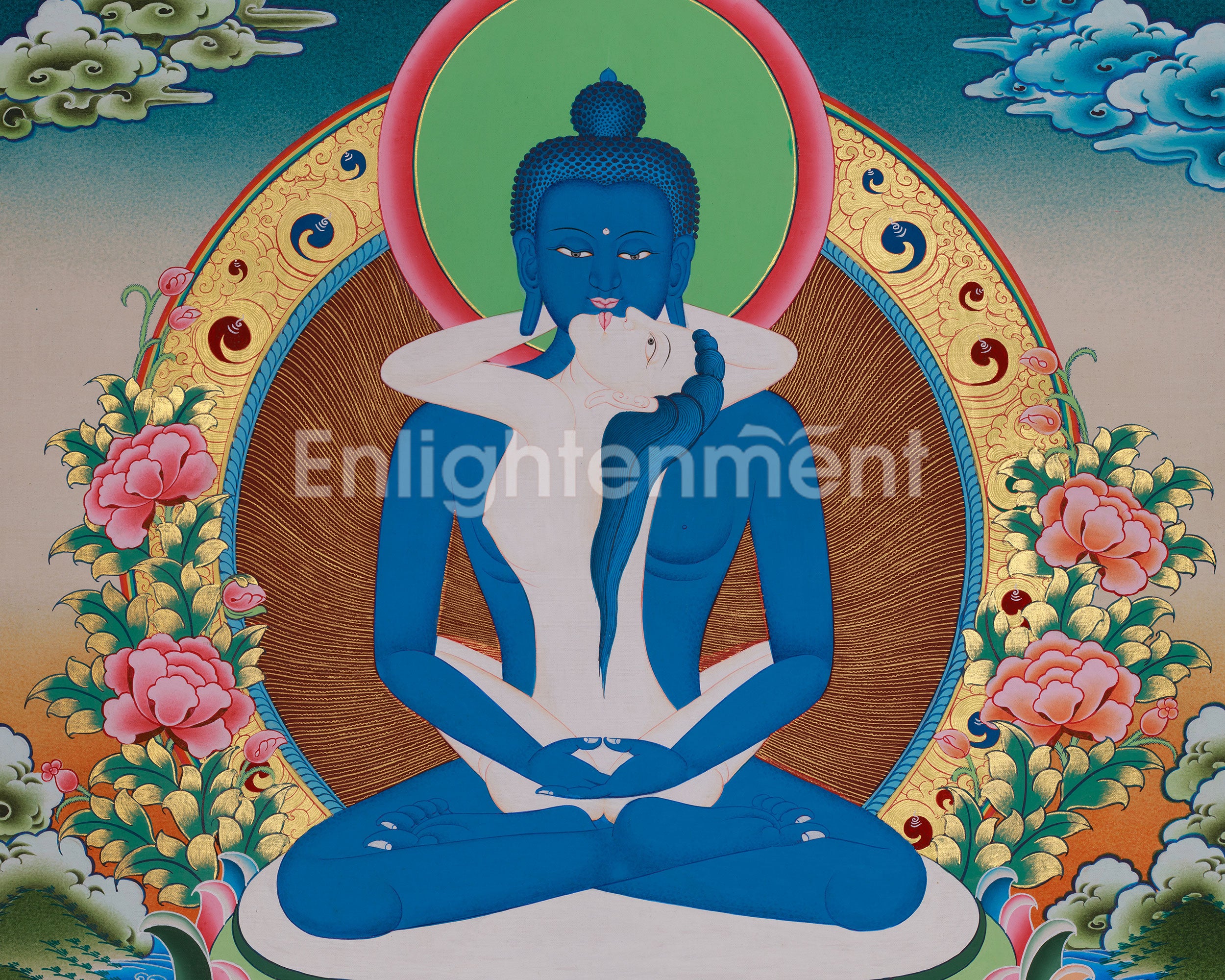 Traditional Samantabhadra Thangka | The Embodiment of Primordial Purity