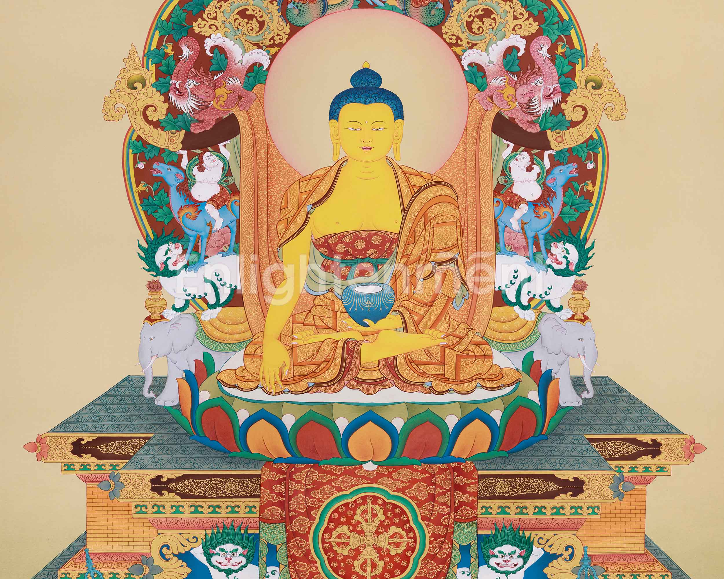 Buddha Shakyamuni with Brahma and Indra Thangka | The Enlightened One