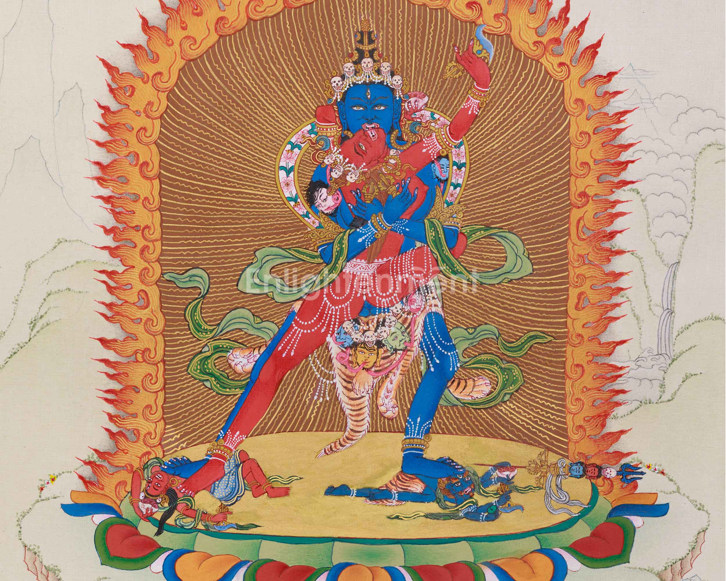 Yidam Chakrasamvara Thangka | Union of Wisdom and Bliss | Vajrayana Buddhism