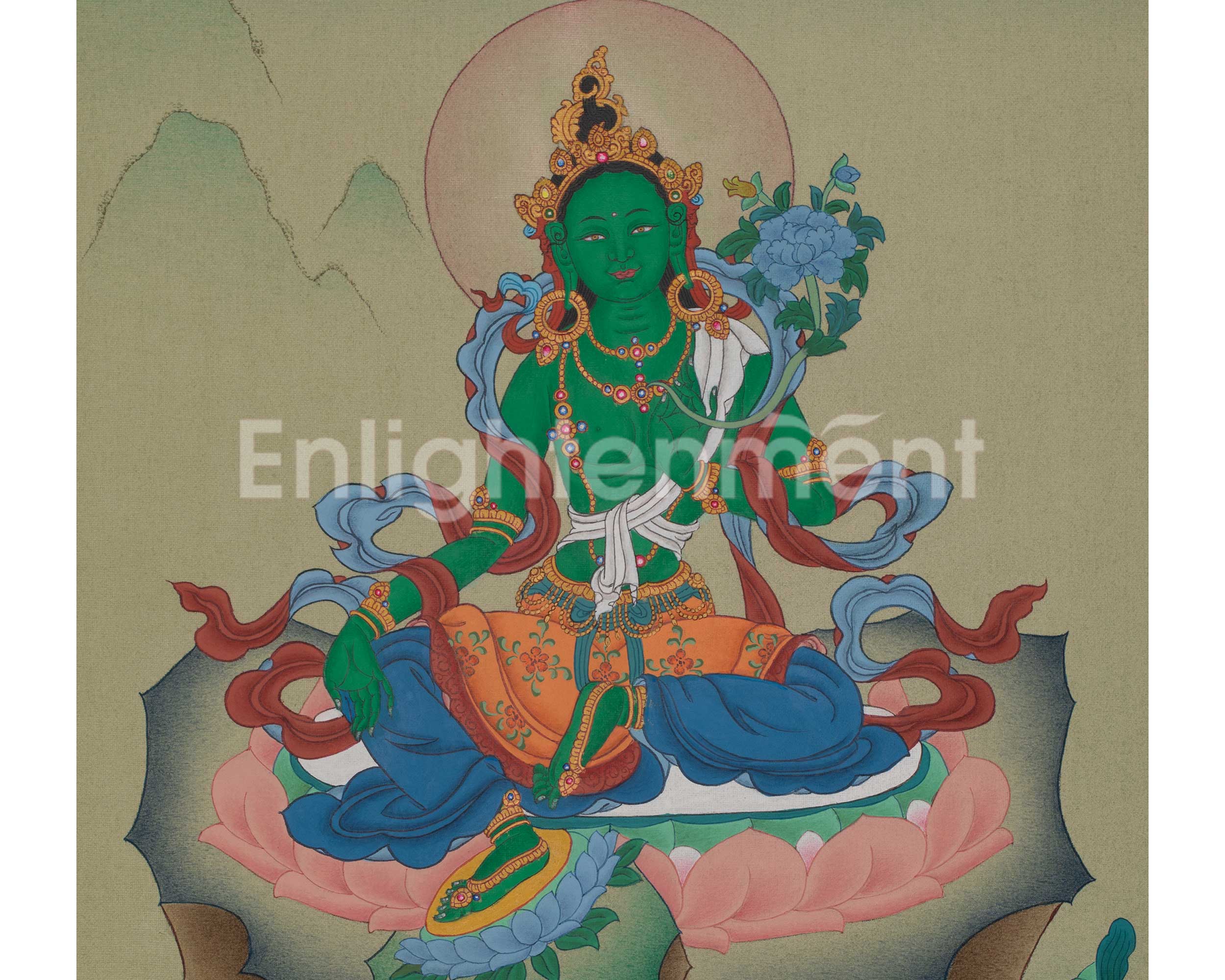 Traditional Goddess Green Tara Artwork | Compassion In Action | Swift Protection