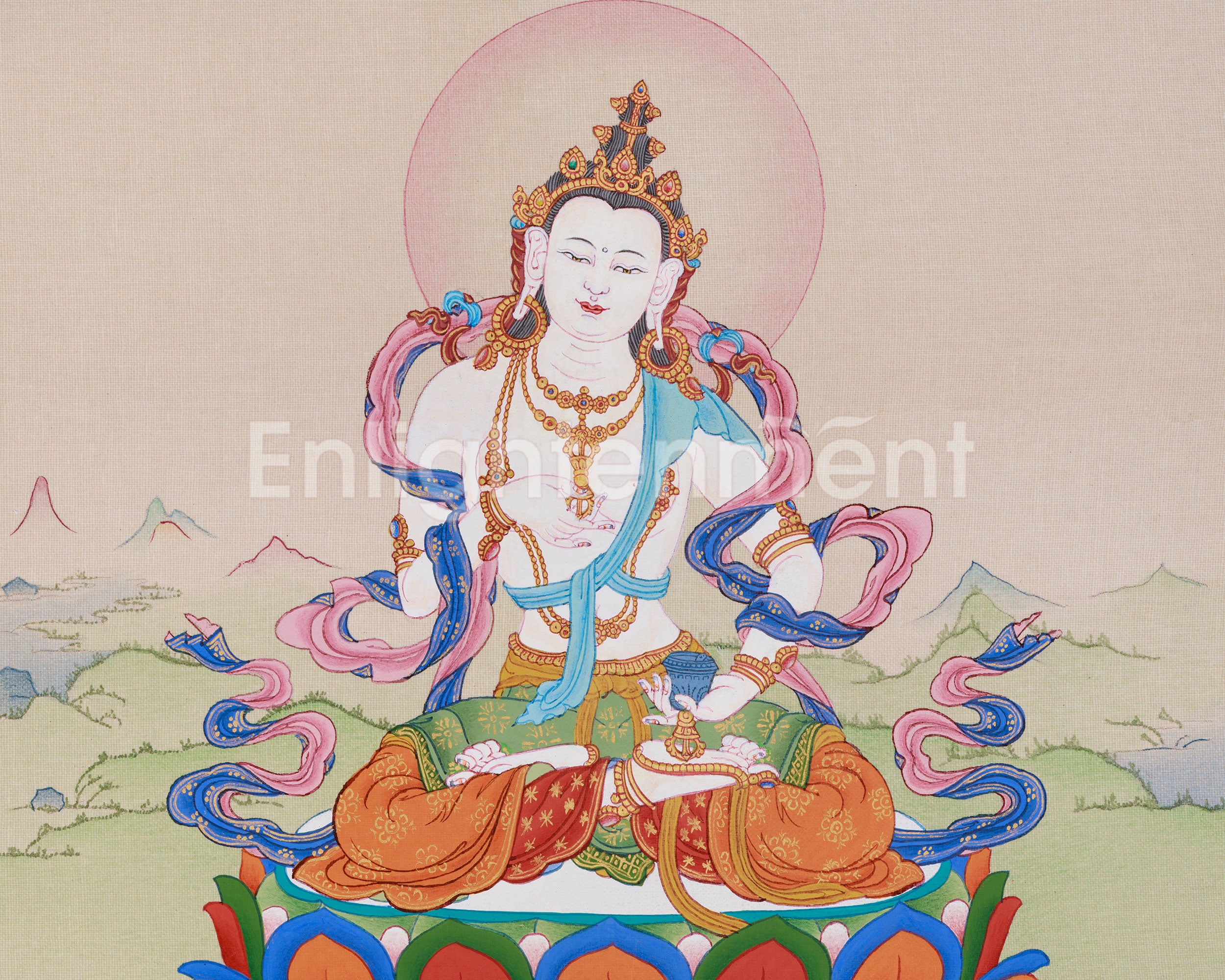 Vajrasattva Symbol of Purification Thangka | Enlightened Deity