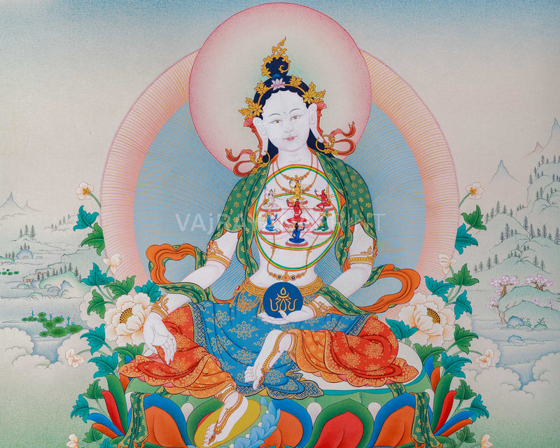 Magnificent Thangka Print of Goma Devi | Dakini Thangka for Practice