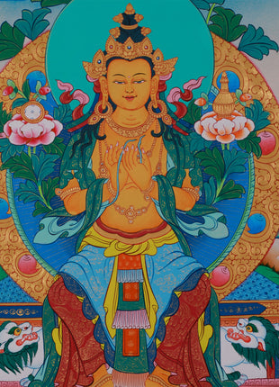 Hand-Painted Maitreya Buddha Art | Symbol of Future Enlightenment and Compassion