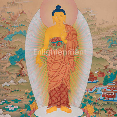 Standing Siddhartha Gautama Thangka | Founder of Buddhism
