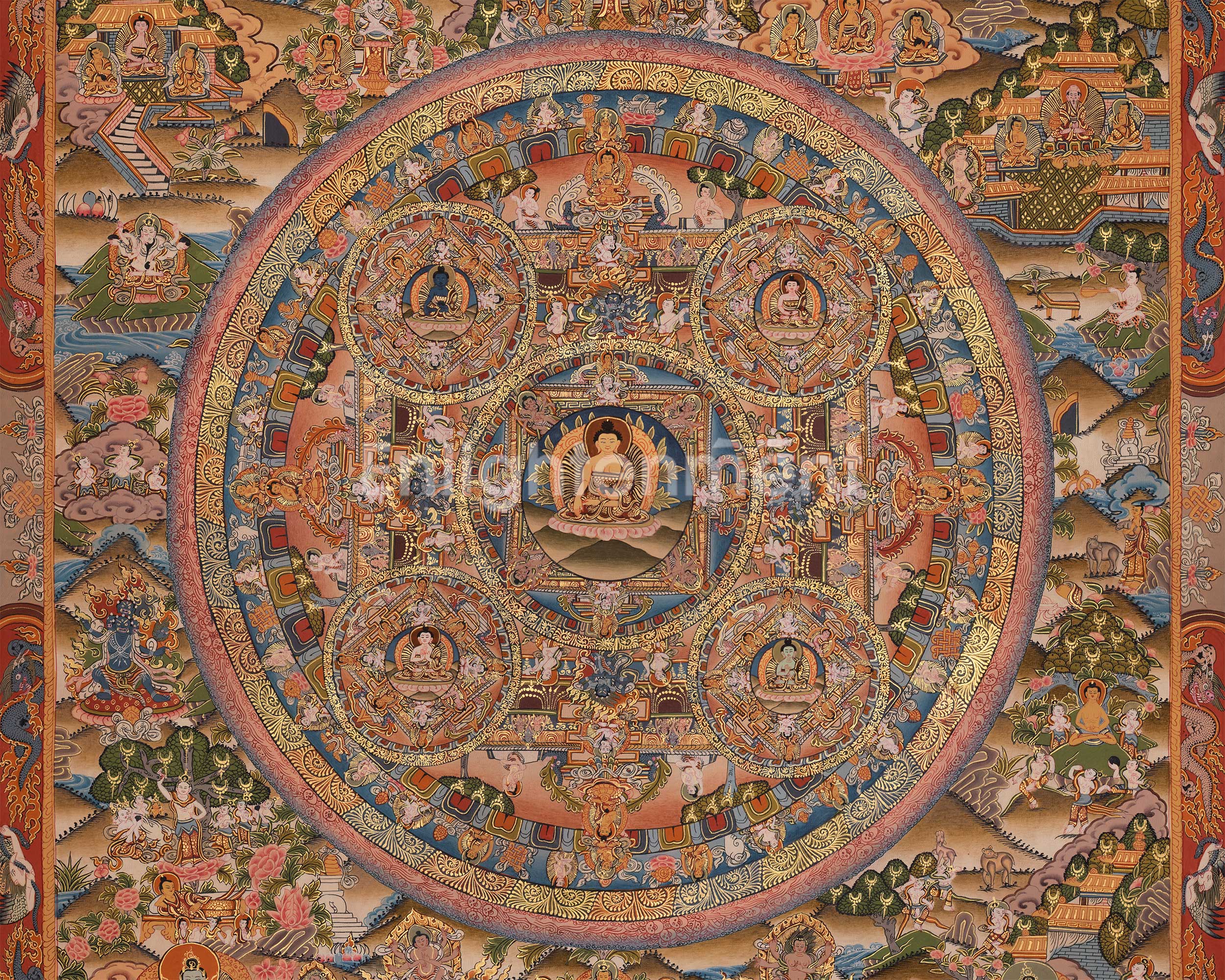 Sacred Buddha Mandala Thangka | A Powerful Symbol of Enlightenment and Peace
