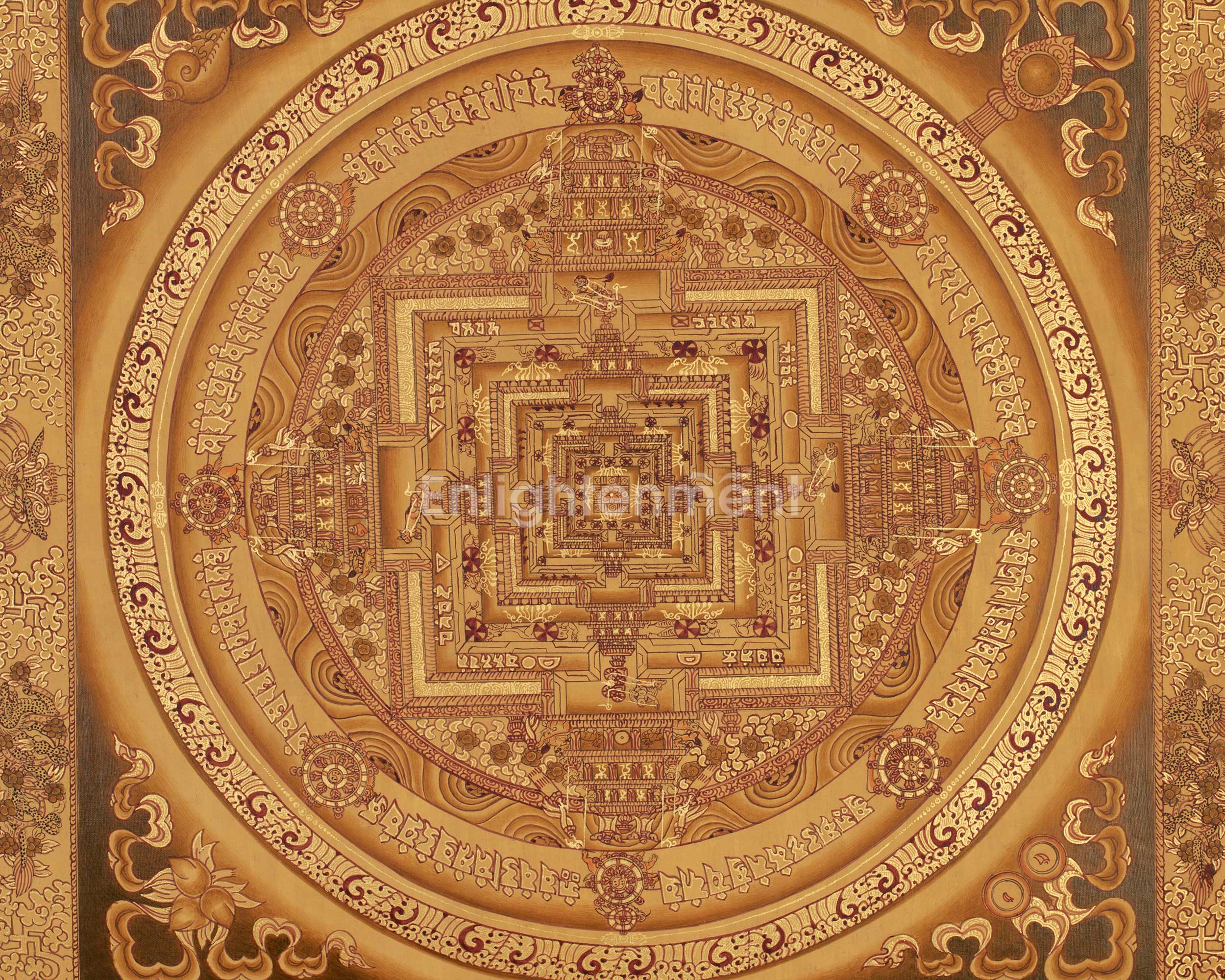 Original Hand Painted Mandala Thangka | Kalachakra Mandala