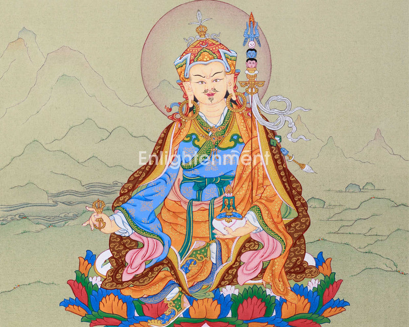 The Lotus Born Master's Thangka | Guru Rinpoche Artwork | Guru Padmasambhava Thangka