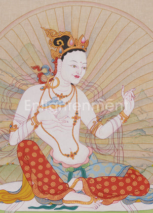 Sukha Siddhi Thangka | The Female Siddha of Wisdom & Blessings | Tantric Buddhist Painting