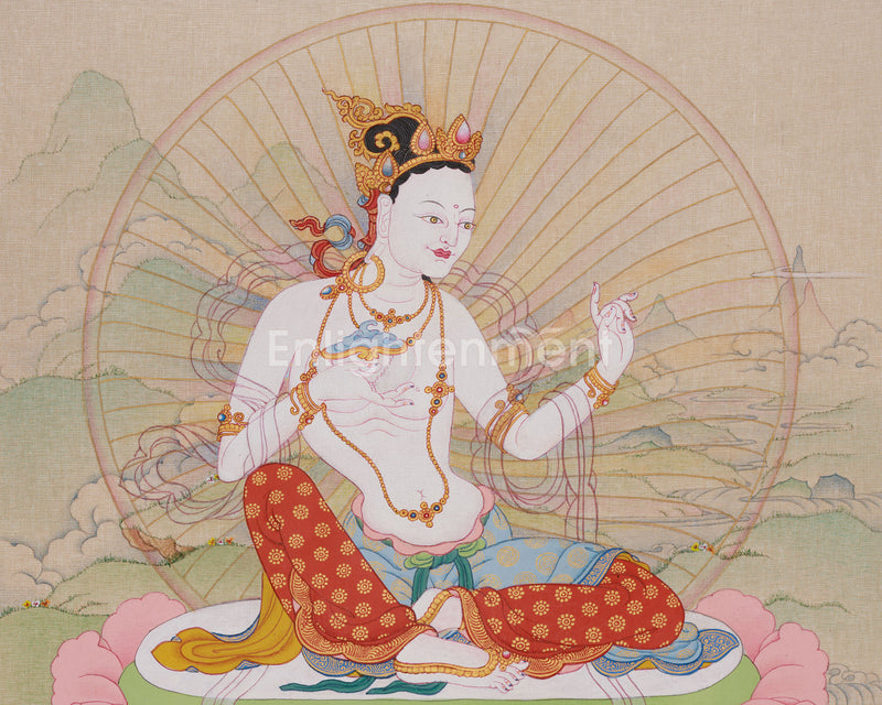 Sukha Siddhi Thangka | The Female Siddha of Wisdom & Blessings | Tantric Buddhist Painting