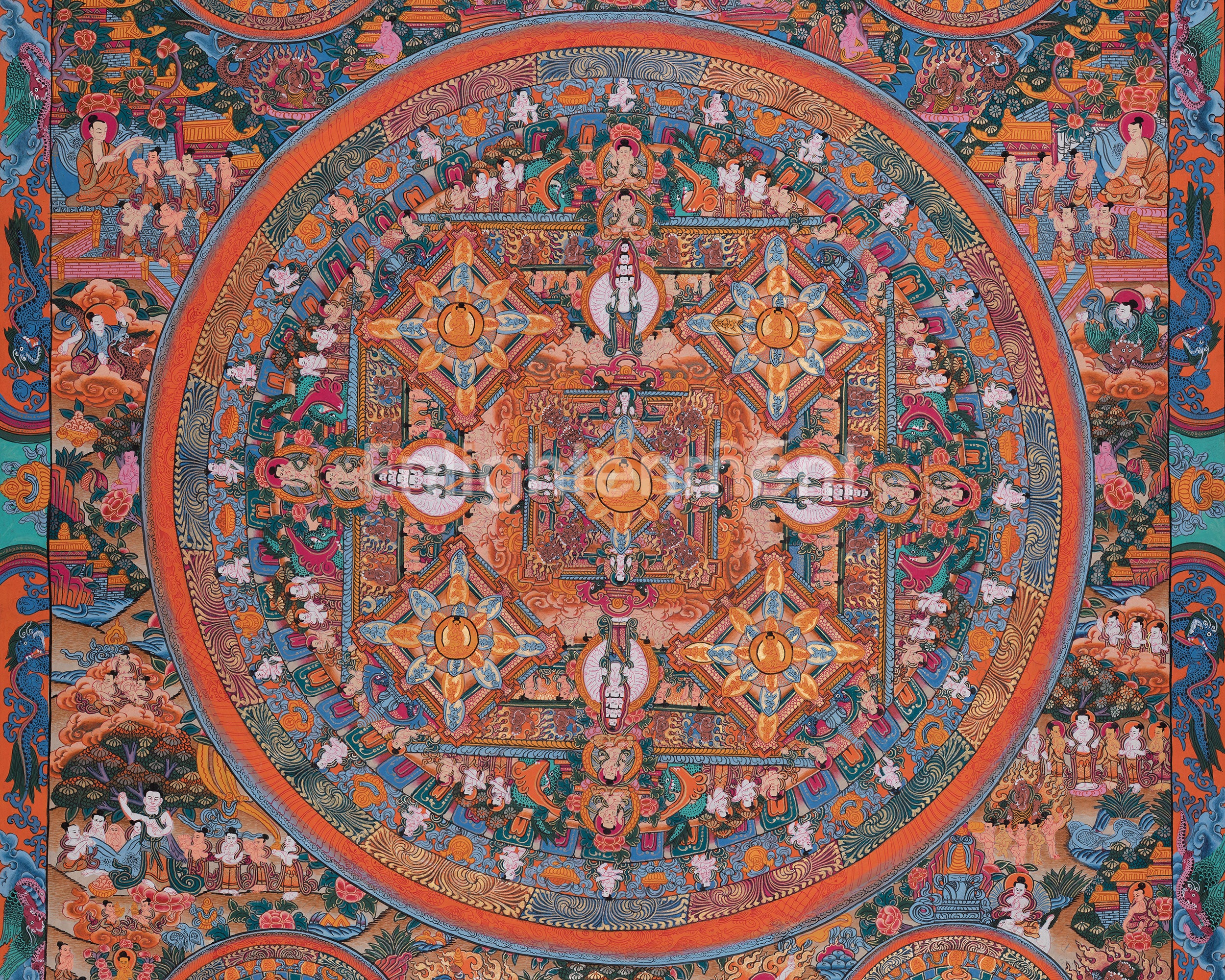 Buddha Mandala Thangka | Tibetan Thangka Art