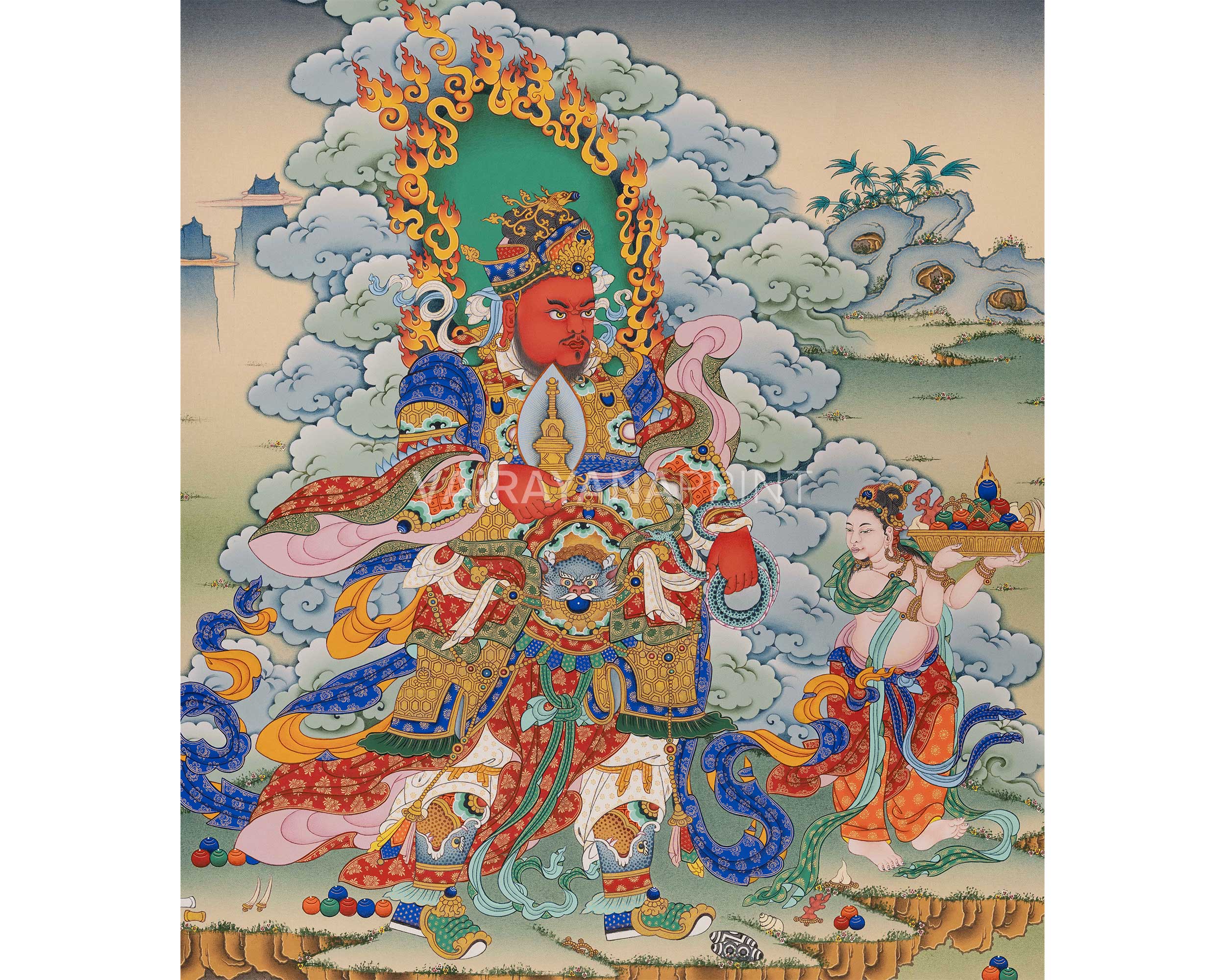 Leader of the Nagas, Virupaksa Giclee Print | Guardian of the Western Direction