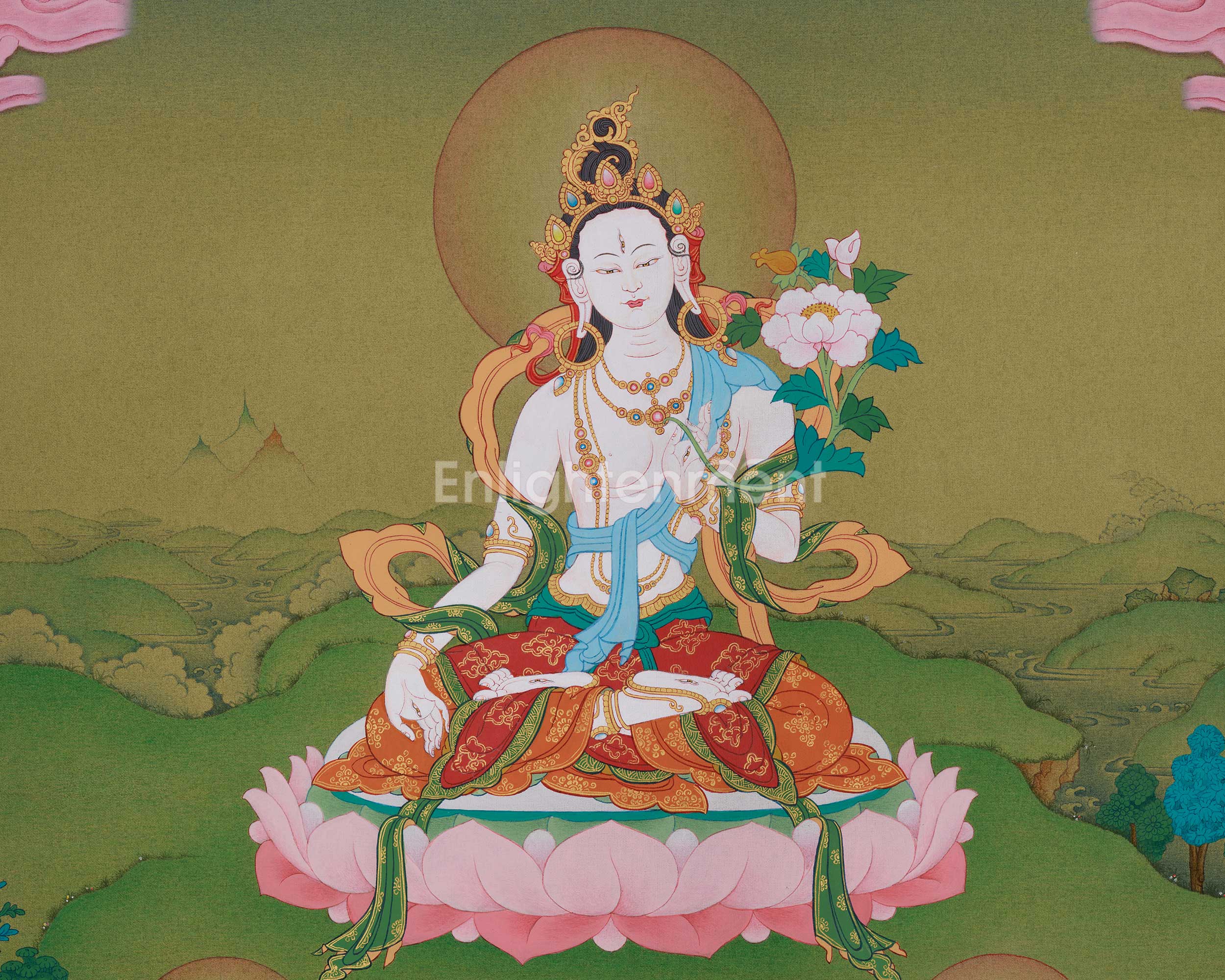 Healing Deity White Tara Thangka | Sita Tara | Wall Hanging