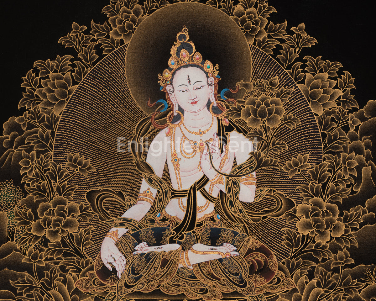 White Tara Tibetan Buddhist Art | Compassion and Longevity Deity