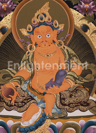 Wealth Deity Dzambhala Artwork |  The Wealth Deity of Tibetan Buddhism