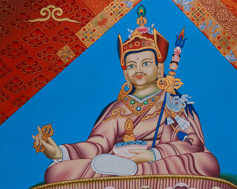 Tibetan Thangka of Padmasambhava | Sacred Guru Rinpoche Artwork for Vajrayana Practice
