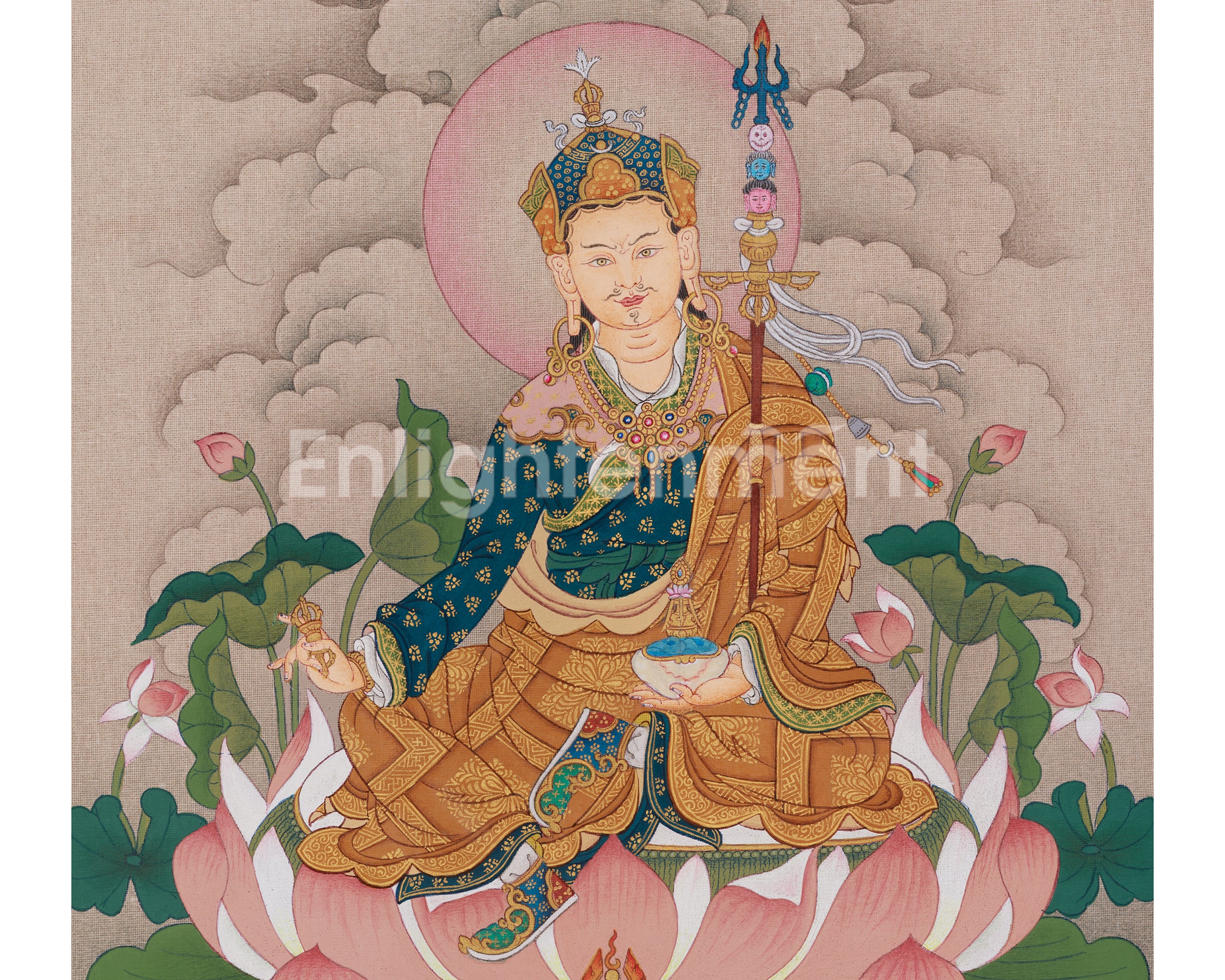 Guru Rinpoche Spiritual Art | Compassionate Wisdom | Vajrayana Teaching