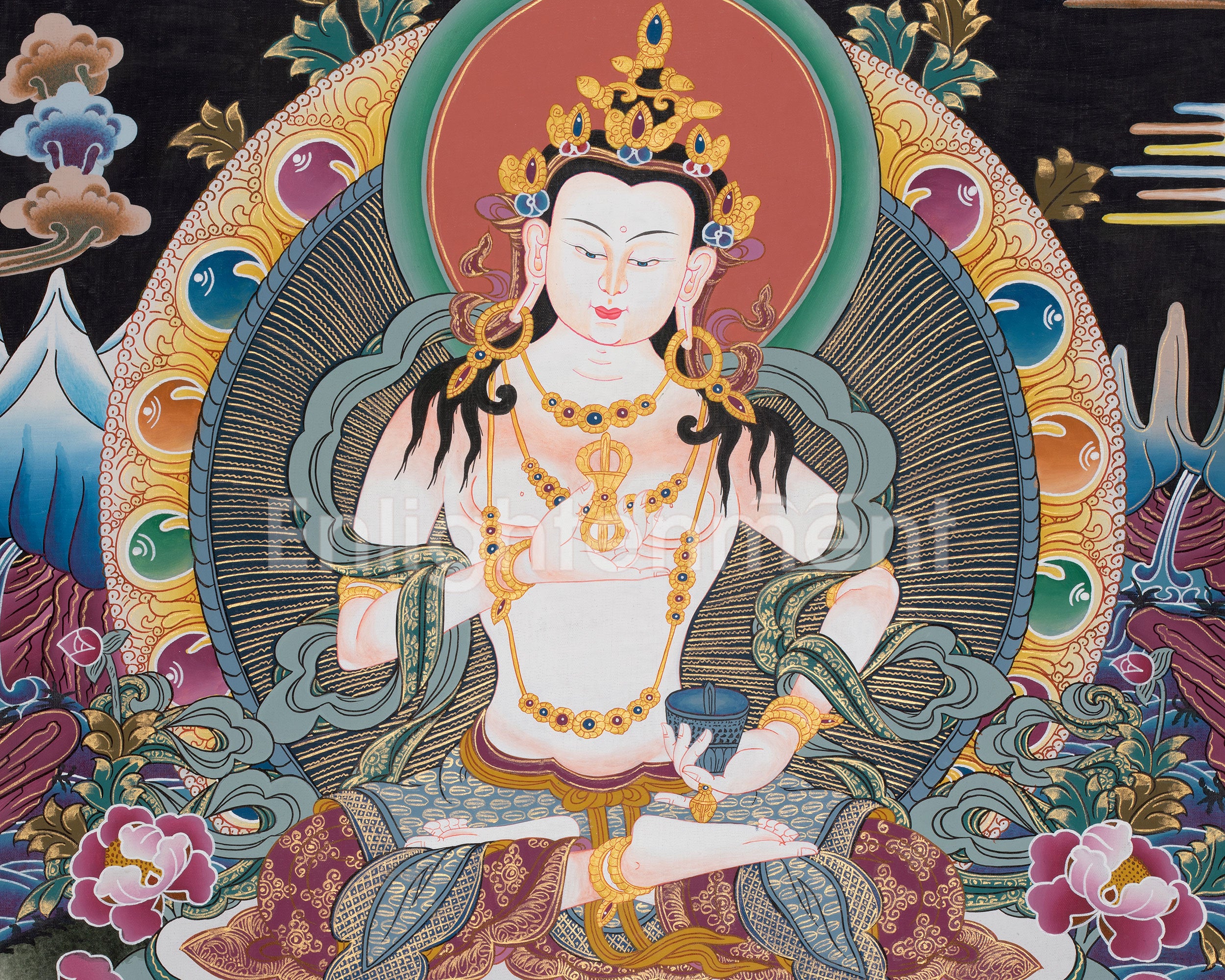 Vajrasattva, Bodhisattva of Purification | Hand-Painted Dorje Sempa