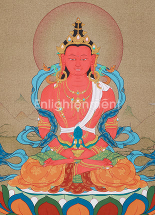 Amitayus : Buddha of Infinite Light | Vajrayana Thangka Art