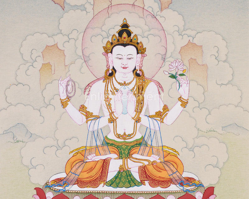 Exquisite Chenresig Thangka