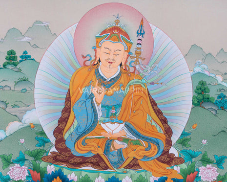 Padmasambhava Meditation Thangka Print | Blessings of Guru Rinpoche | The Lotus Born Master