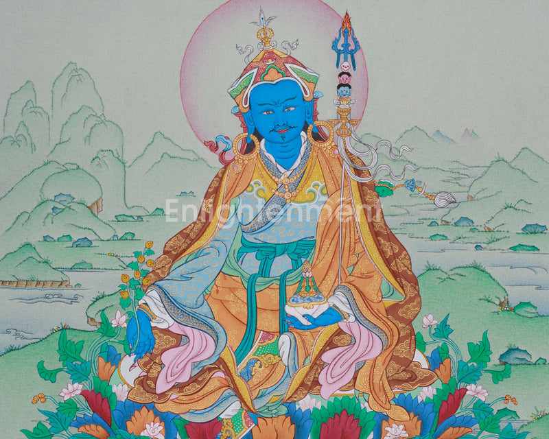 Guru Orgyen Menla Thangka | The Healing Guru in Exquisite Detail