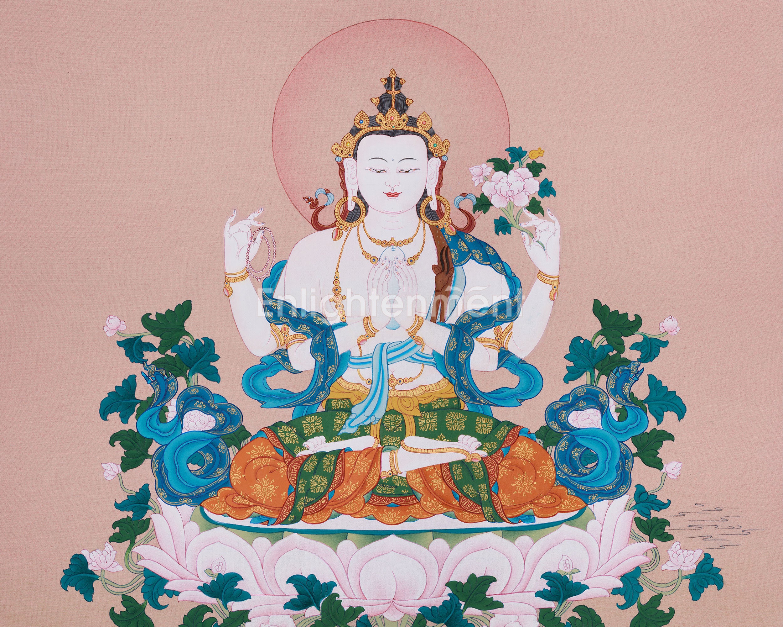 Chenrezig Buddha Painting | Deity of Universal Compassion and Boundless Mercy