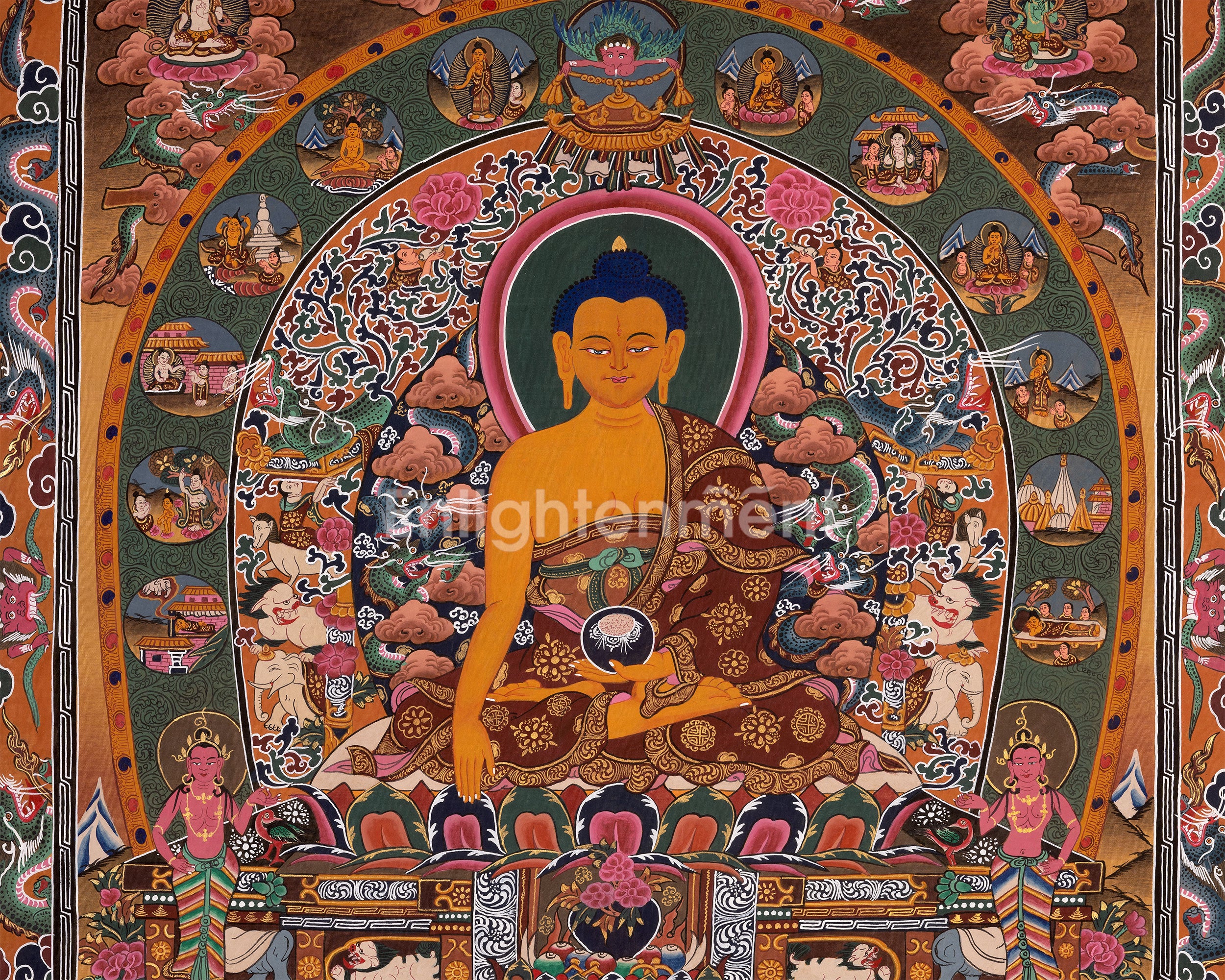 Original Shakyamuni Buddha | Buddhist Religious Thangka Painting