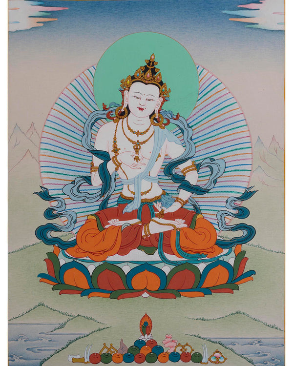 Vajrasattva Thangka, Dorje Sempa, Purifying Your Negative Karma