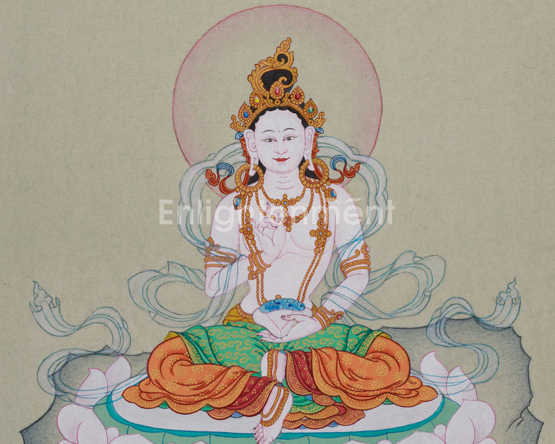 Hand Painted Dakini Yeshe Tsogyal Thangka | Divine Feminine Art