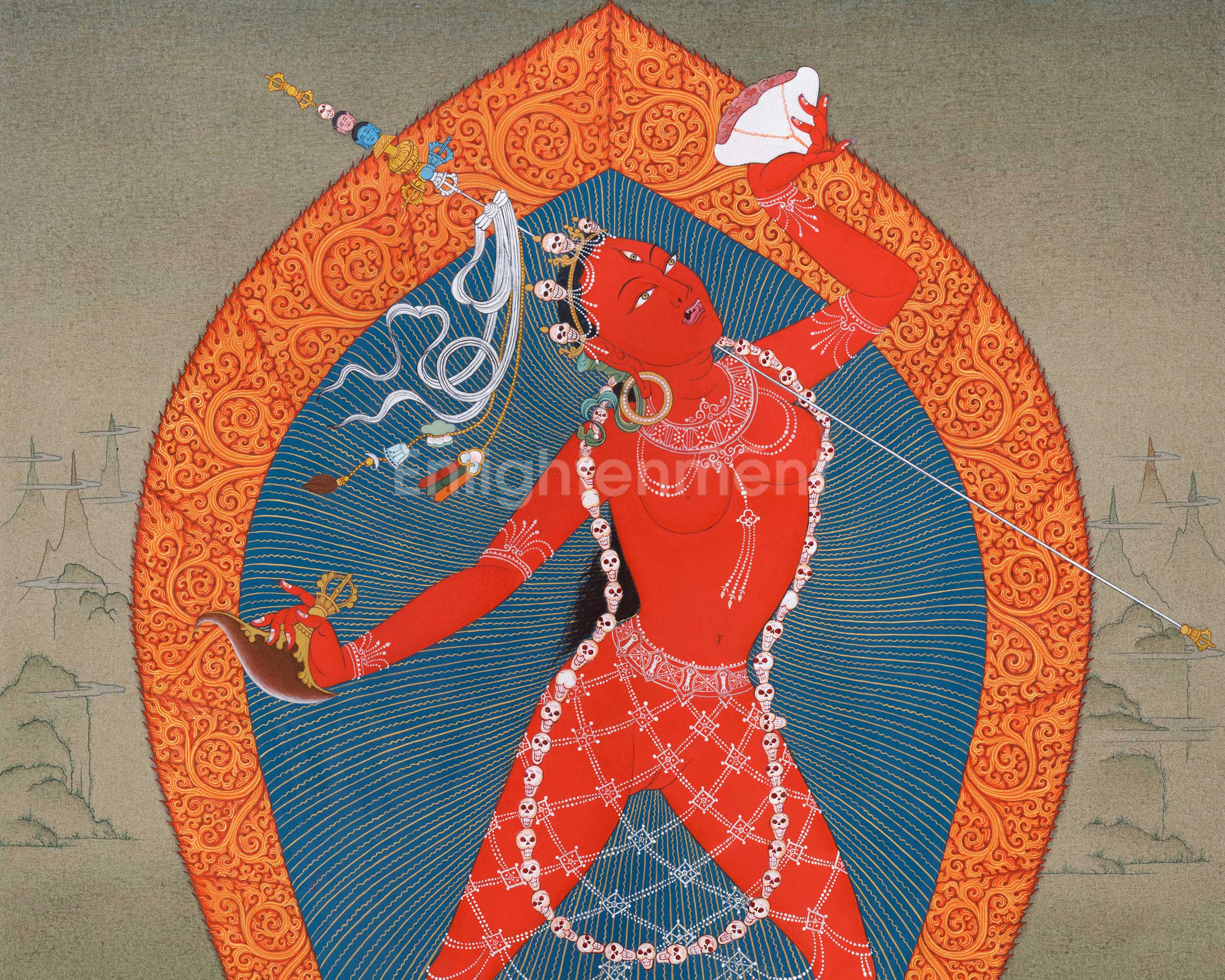 Fierce Vajrayogini Dakini Thangka | Tibetan Tantric Deity Painting