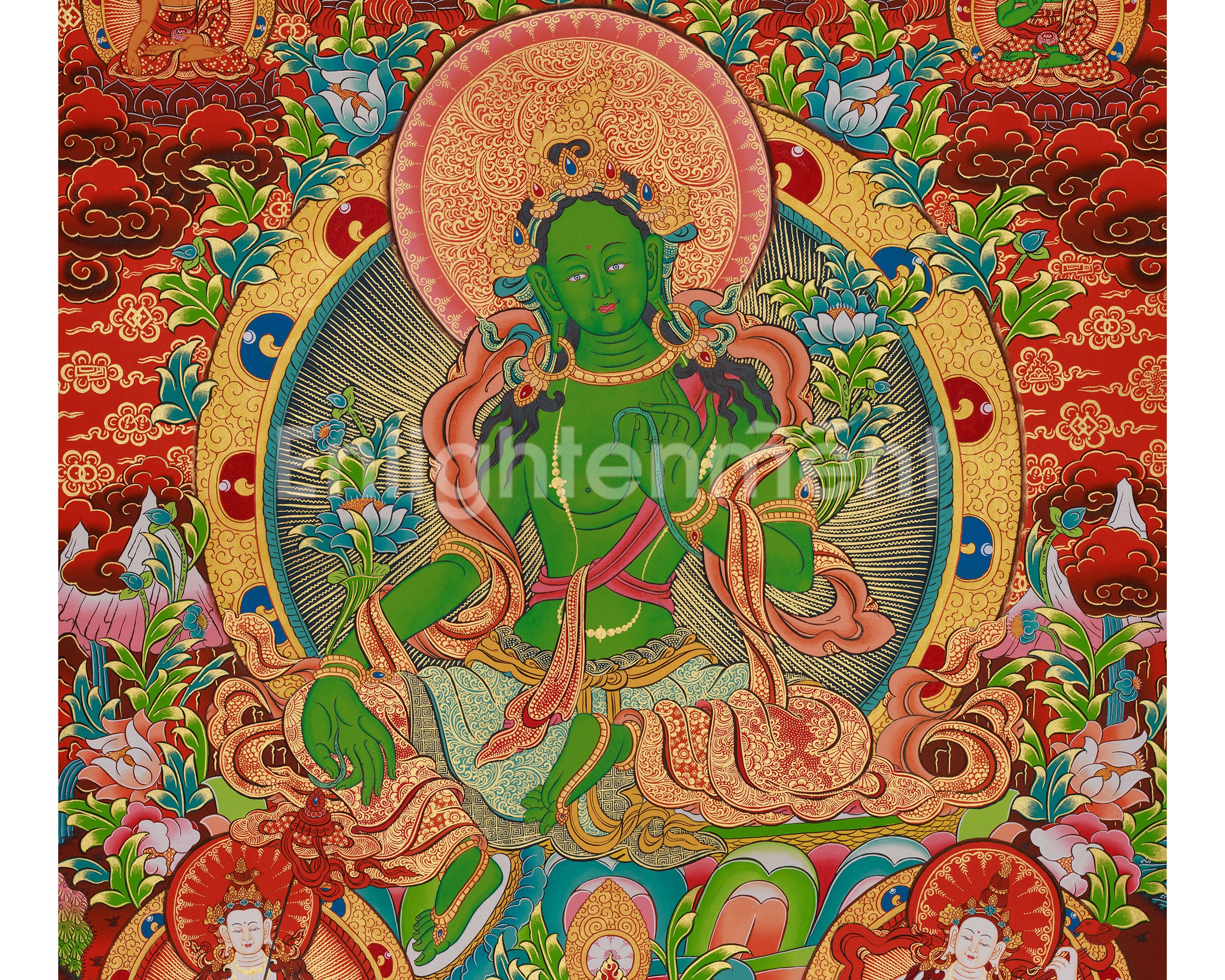 Green Tara Compassion Art | Protection and Swift Blessings | Shyama Tara