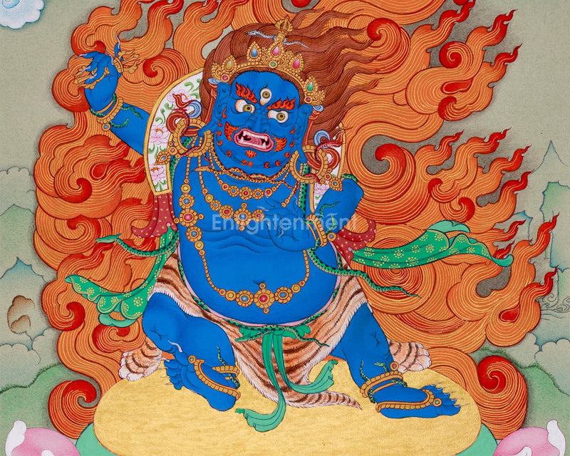 Vajrapani, The Fierce Deity Thangka