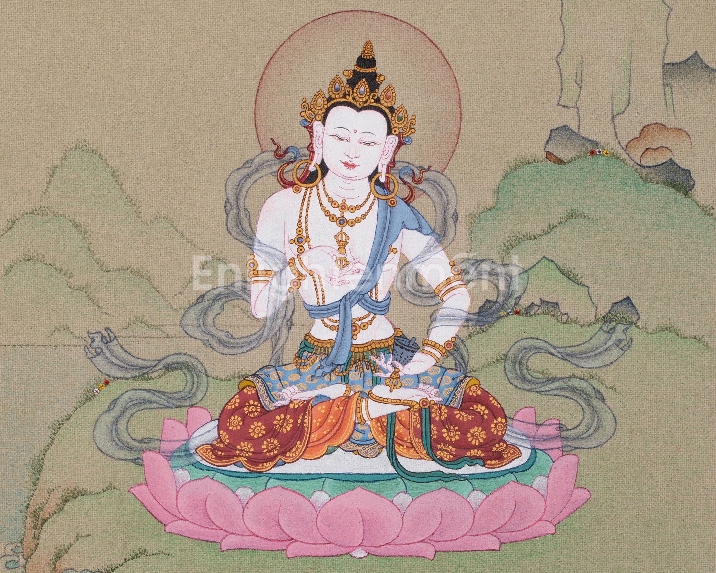 Vajrasattva, Deity of Purification  | Thangka for Spiritual Transformation