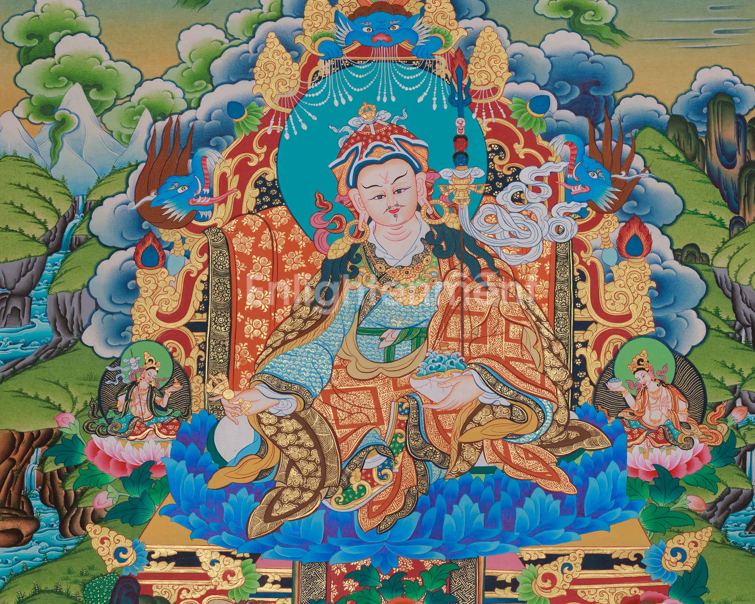 Guru Rinpoche Precious Master Thangka | The Tantric Master Who Transformed Tibet with Wisdom
