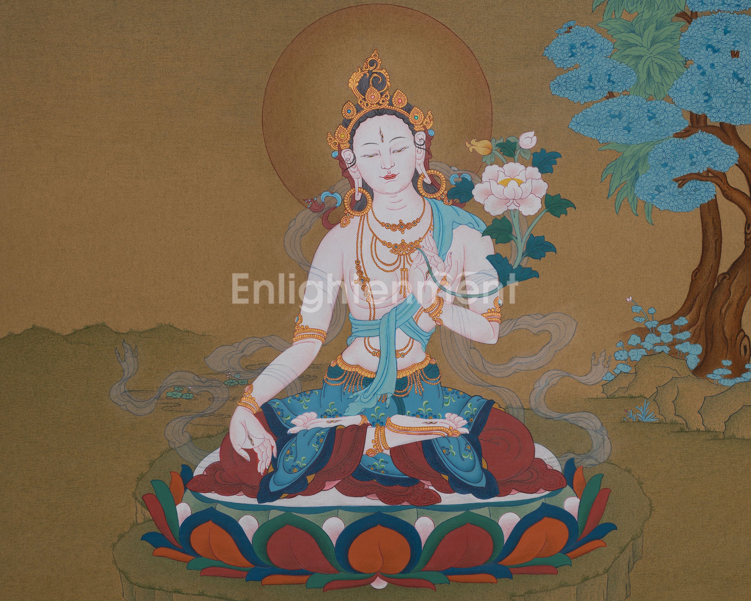 Traditional White Tara Art | Sita Tara | Healing, Compassion and Longevity