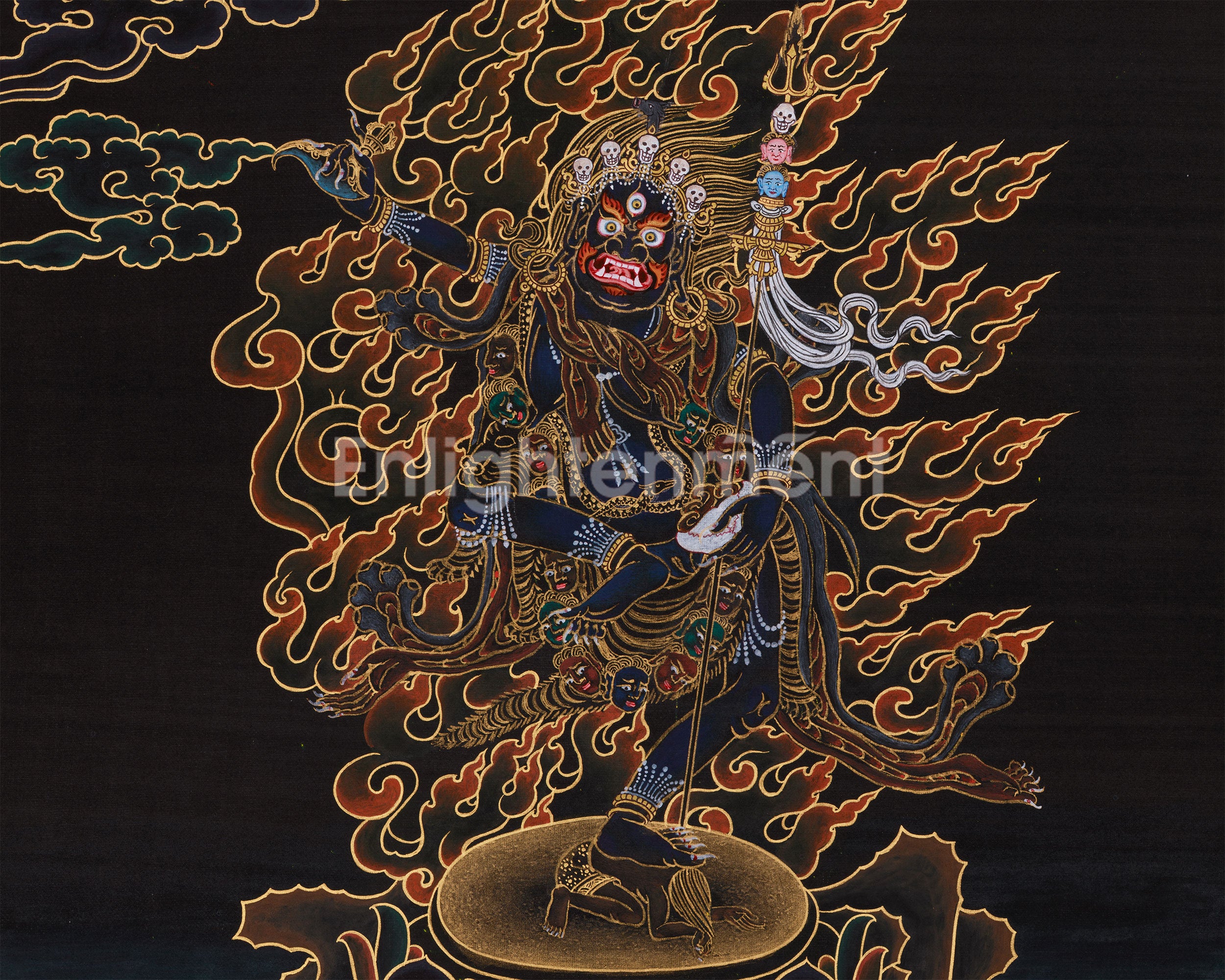 Wrathful Troma Nagmo Thangka | Embodies Transformation and Purification