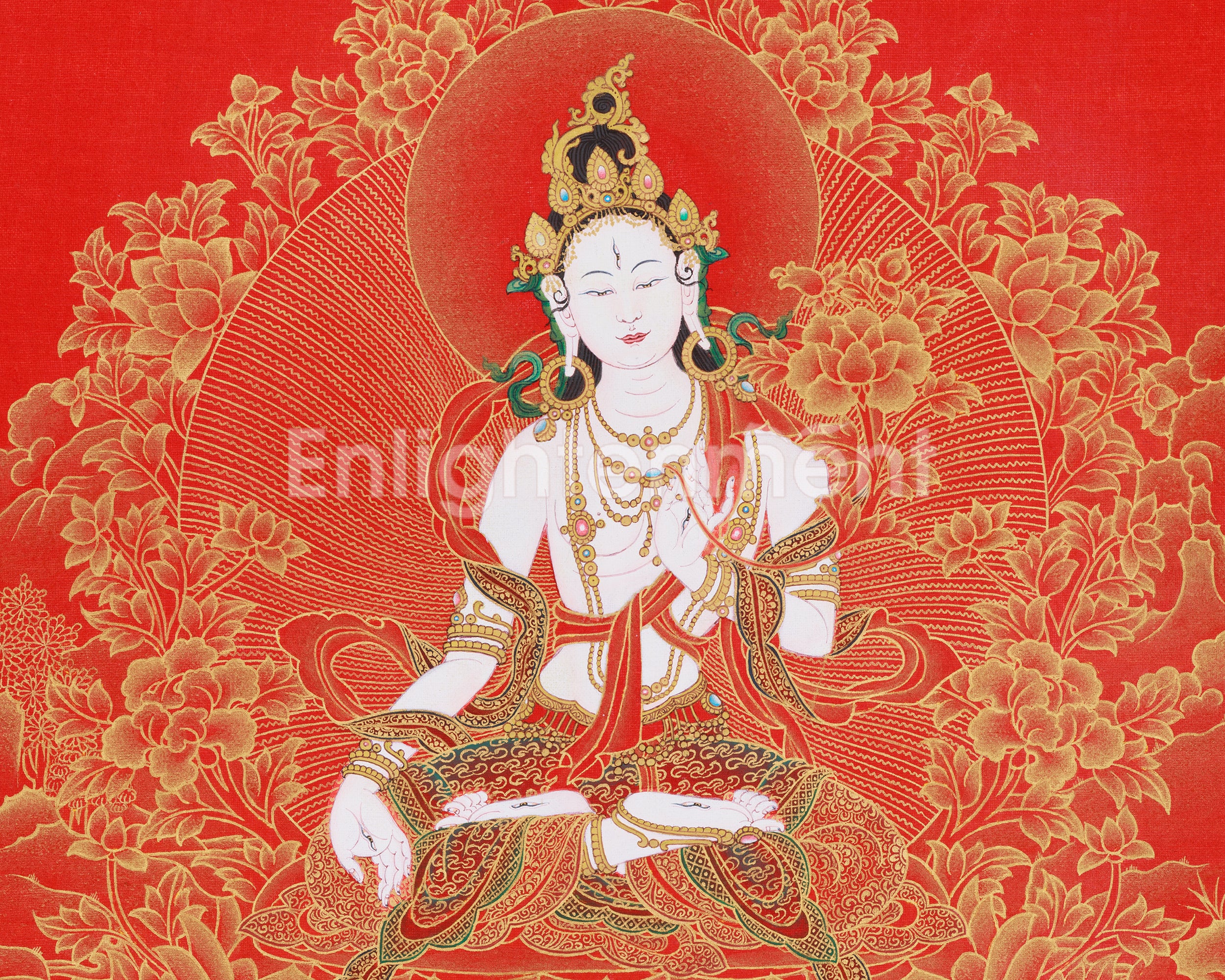 Tibetan Healing Goddess White Tara | The Seven-Eyed Protector of Compassion