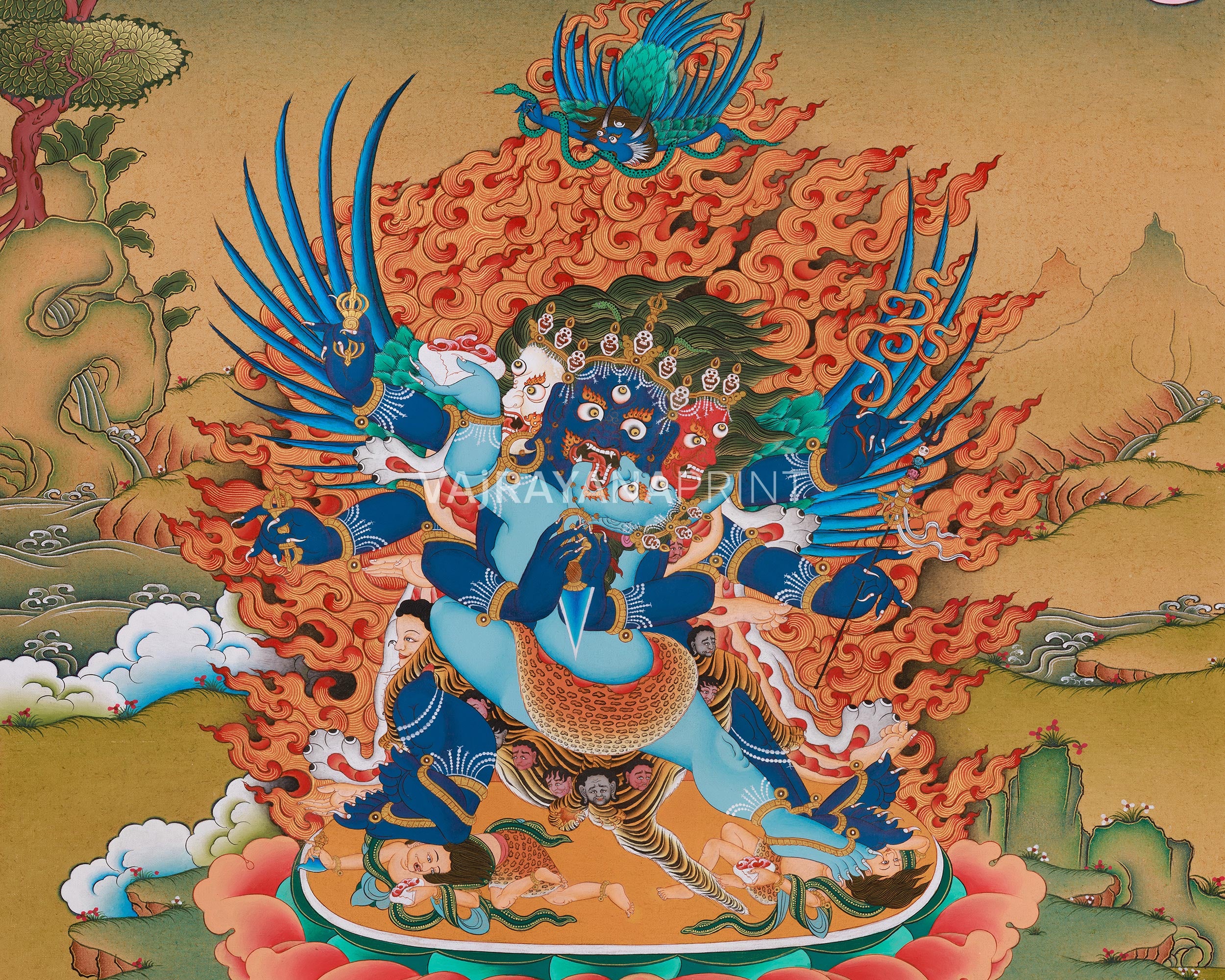 Vajrakilaya Print | Yidam (Meditational Deity) | Giclee Canvas Print