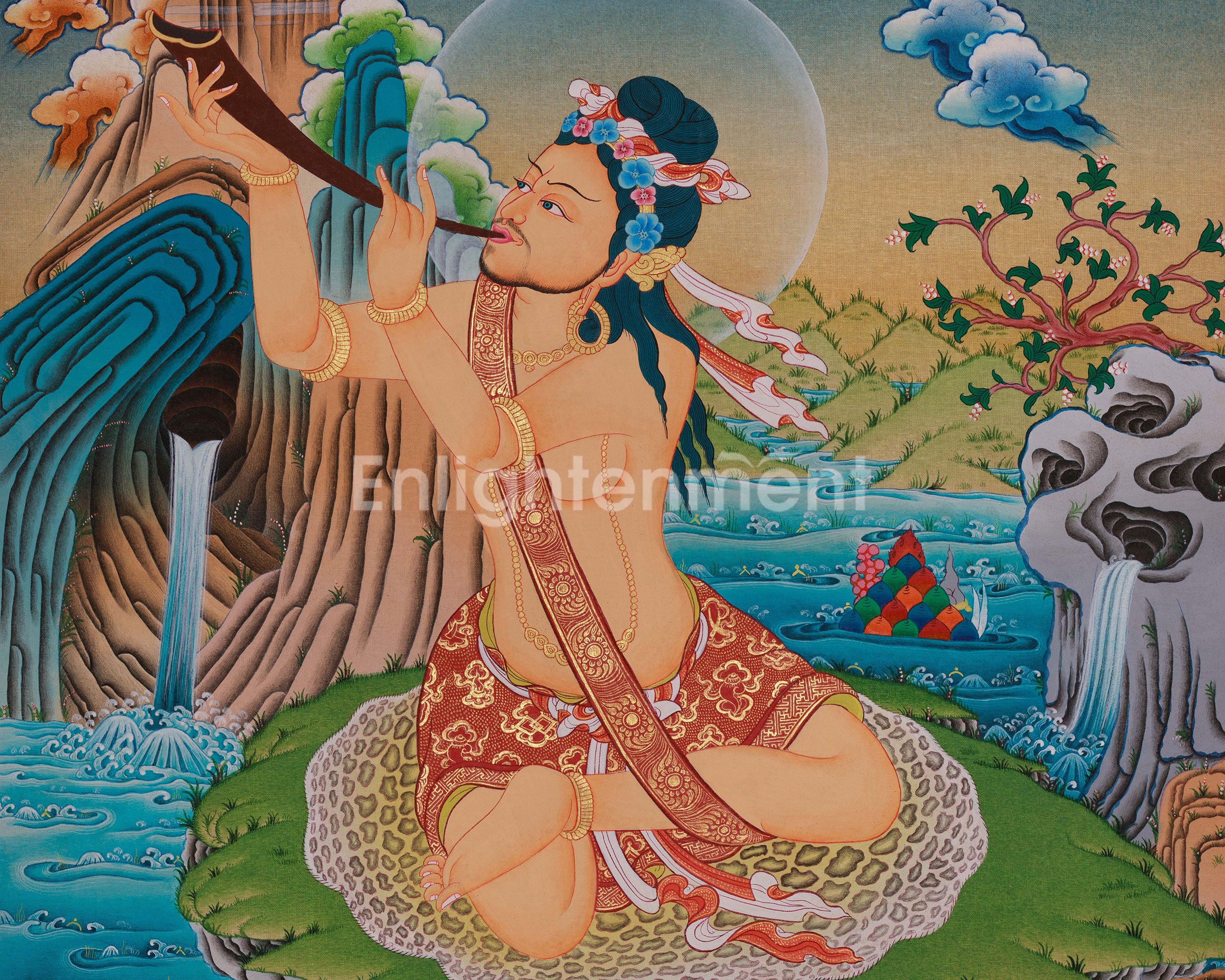 Mahasiddha Naropa Thangka | Vajrayana Buddhist Master Artwork