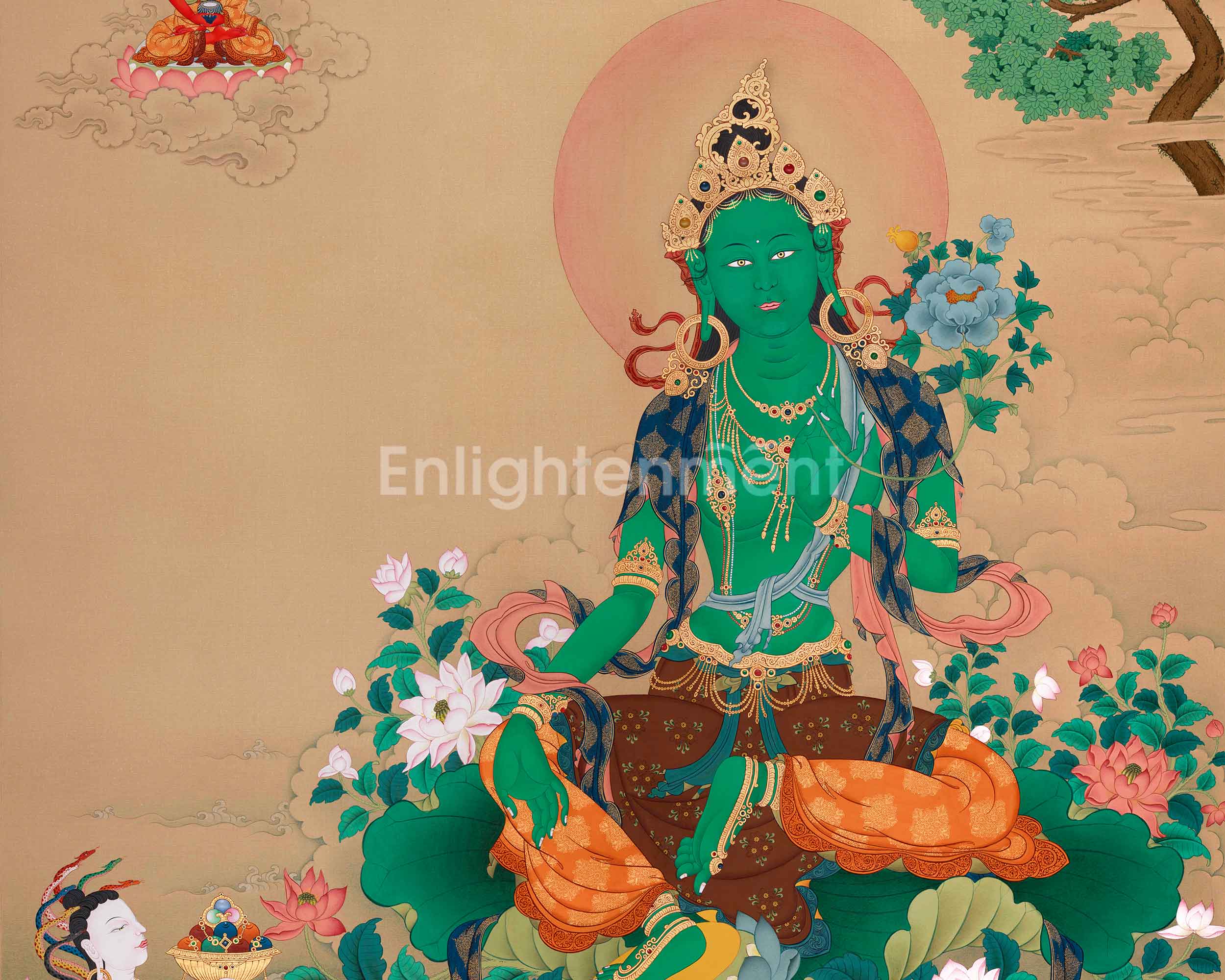 Stunning Buddhist Goddess of Compassion, Green Tara | Healing and Protection