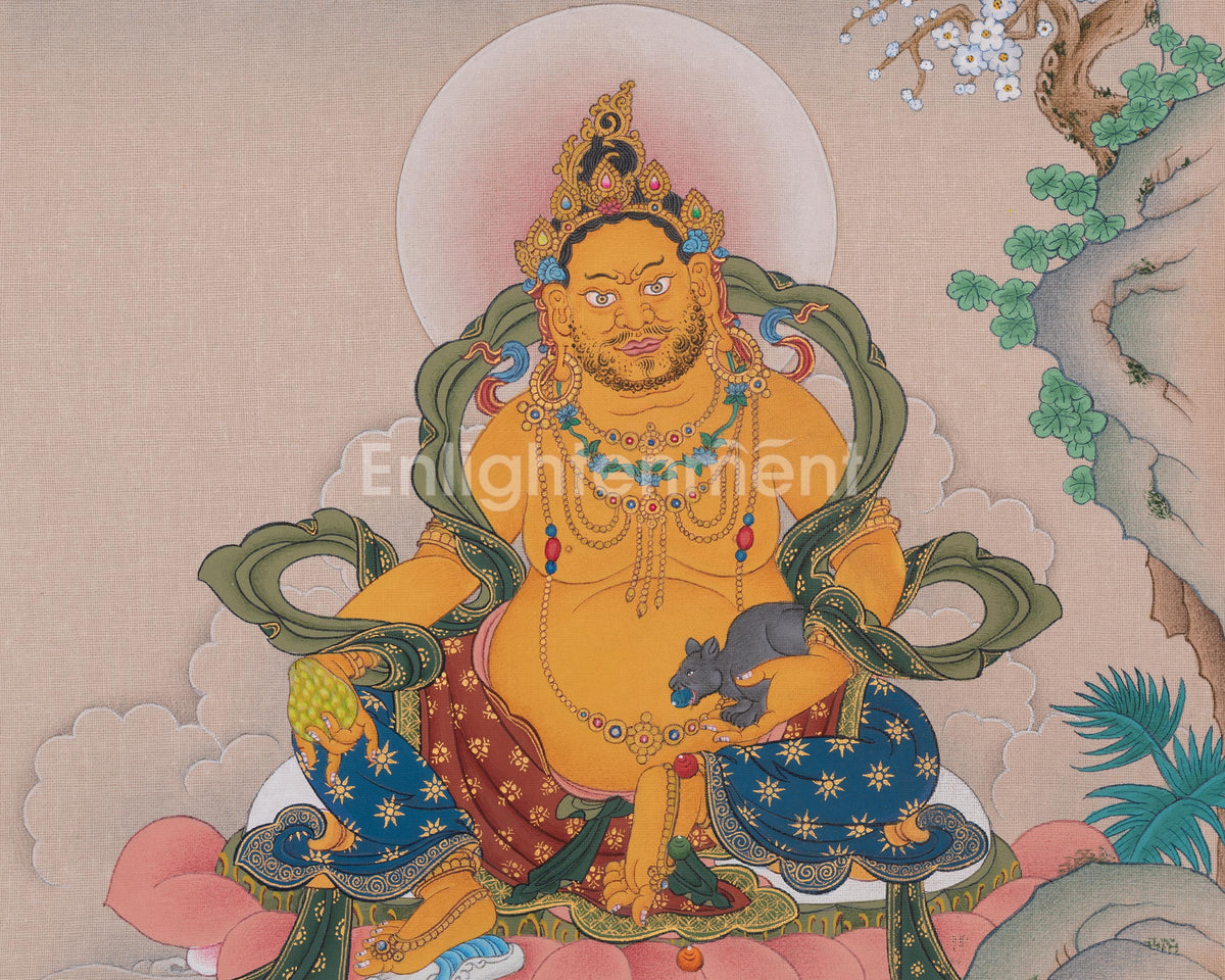 Dzambhala Meditation Artwork | Buddhist Deity of Wealth, Prosperity, and Generosity