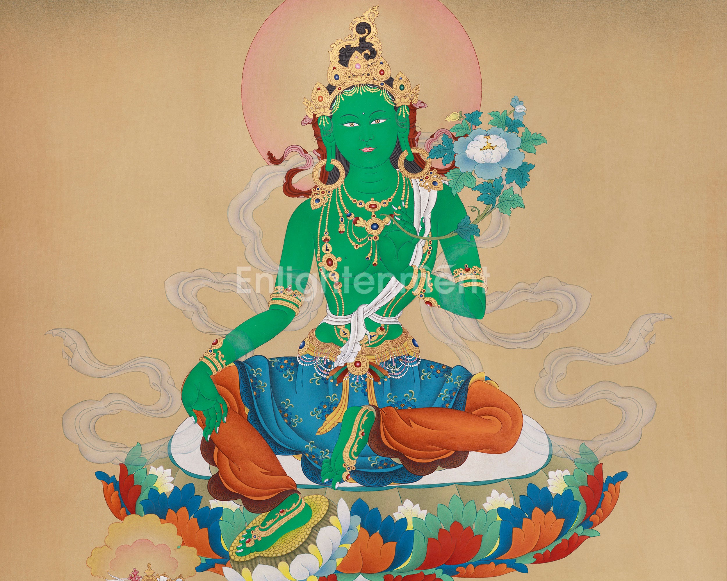 Compassionate Goddess Shyama Tara | The Divine Mother of Compassion and Fearless Protection in Large Format