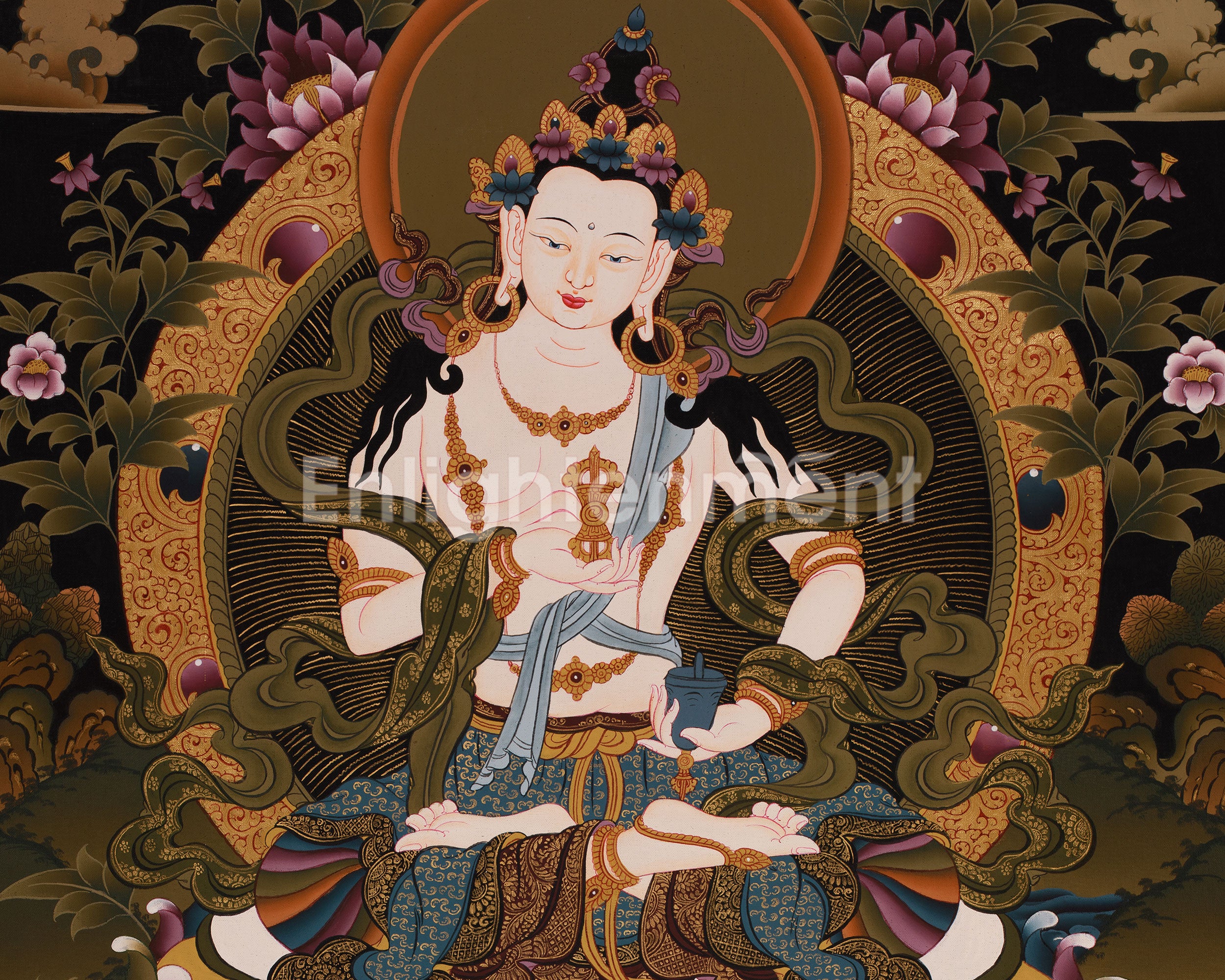 Vajrasattva Thangka Painting | Tibetan Buddhist Artwork