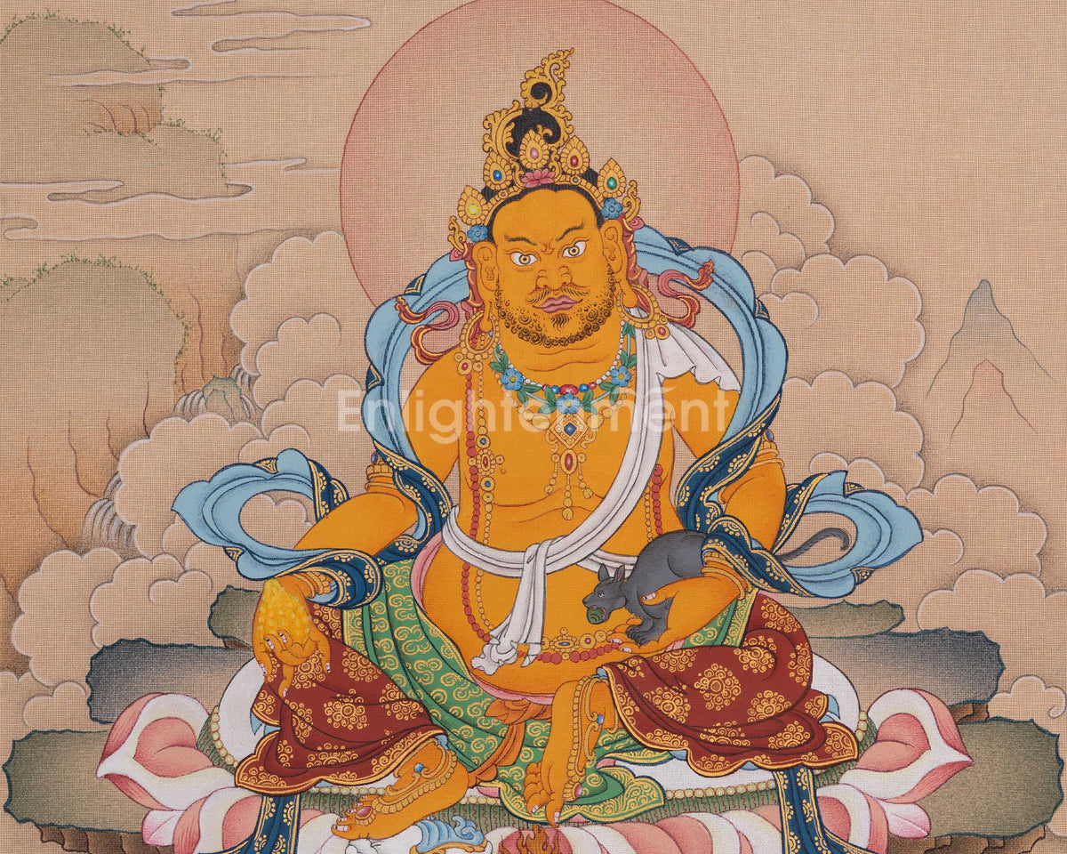 Dzambhala Prosperity Deity Artwork | Symbolizied Wealth and Spiritual Abundance