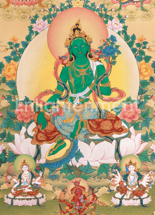 Suryagupta 21 Taras Thangka Print | Wisdom and Protection | High Quality Canvas Print
