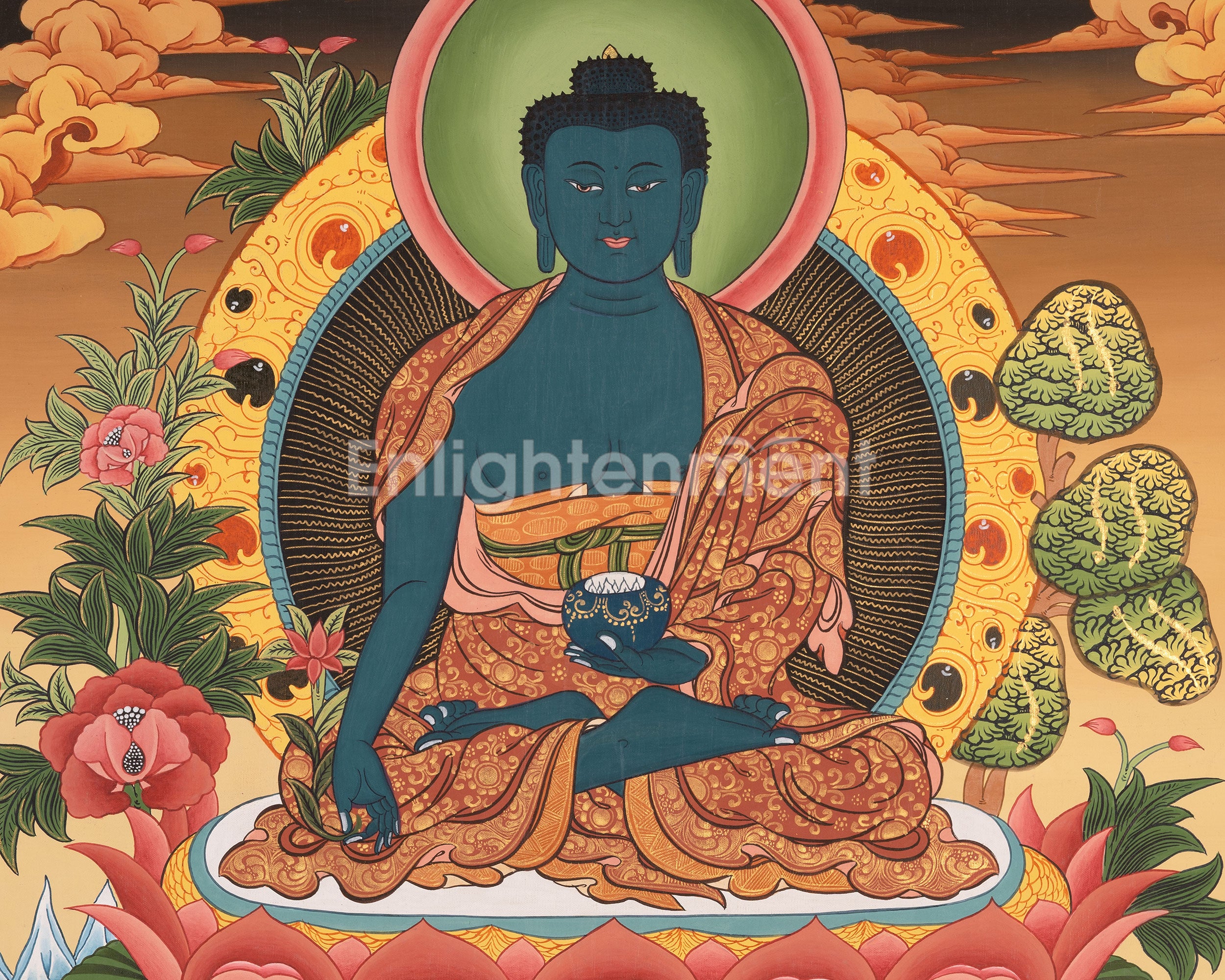 Bhaisajyaguru Thangka | Medicine Buddha | Wall Decors