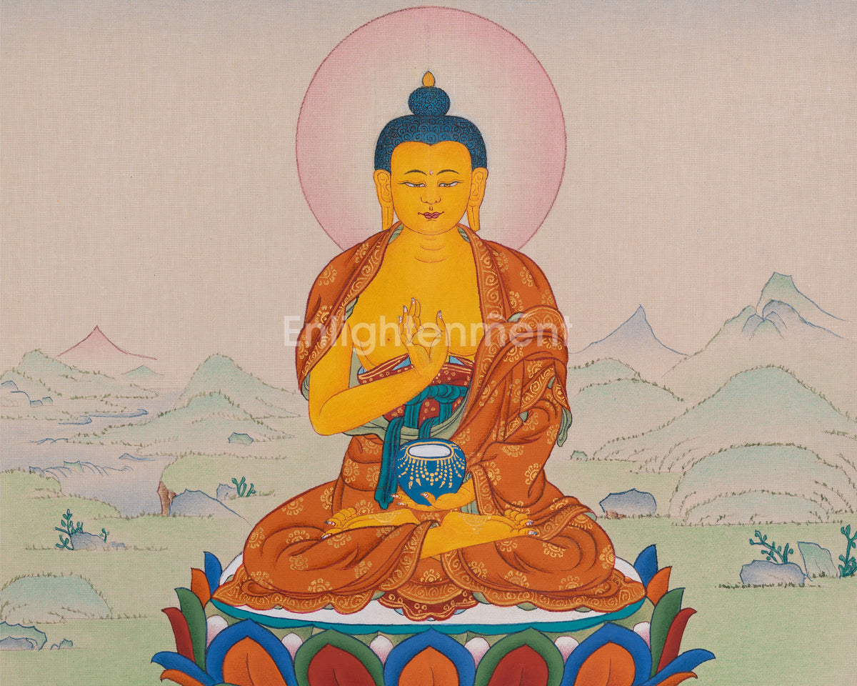 Ratnasambhava Buddha Thangka | The Buddha of Generosity and Equality