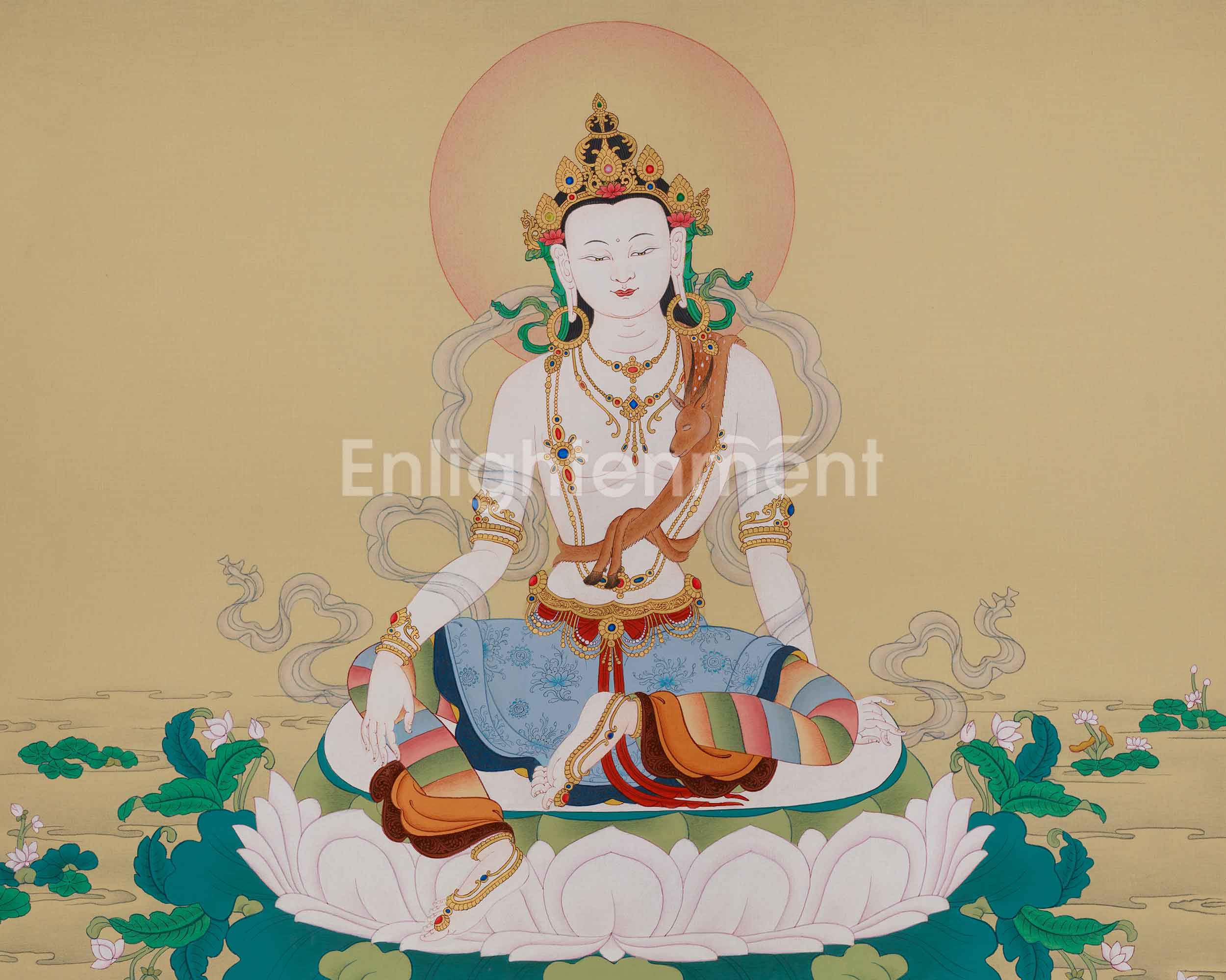 Spiritual Thangka of Chenrezig | Bodhisattva of Infinite Compassion